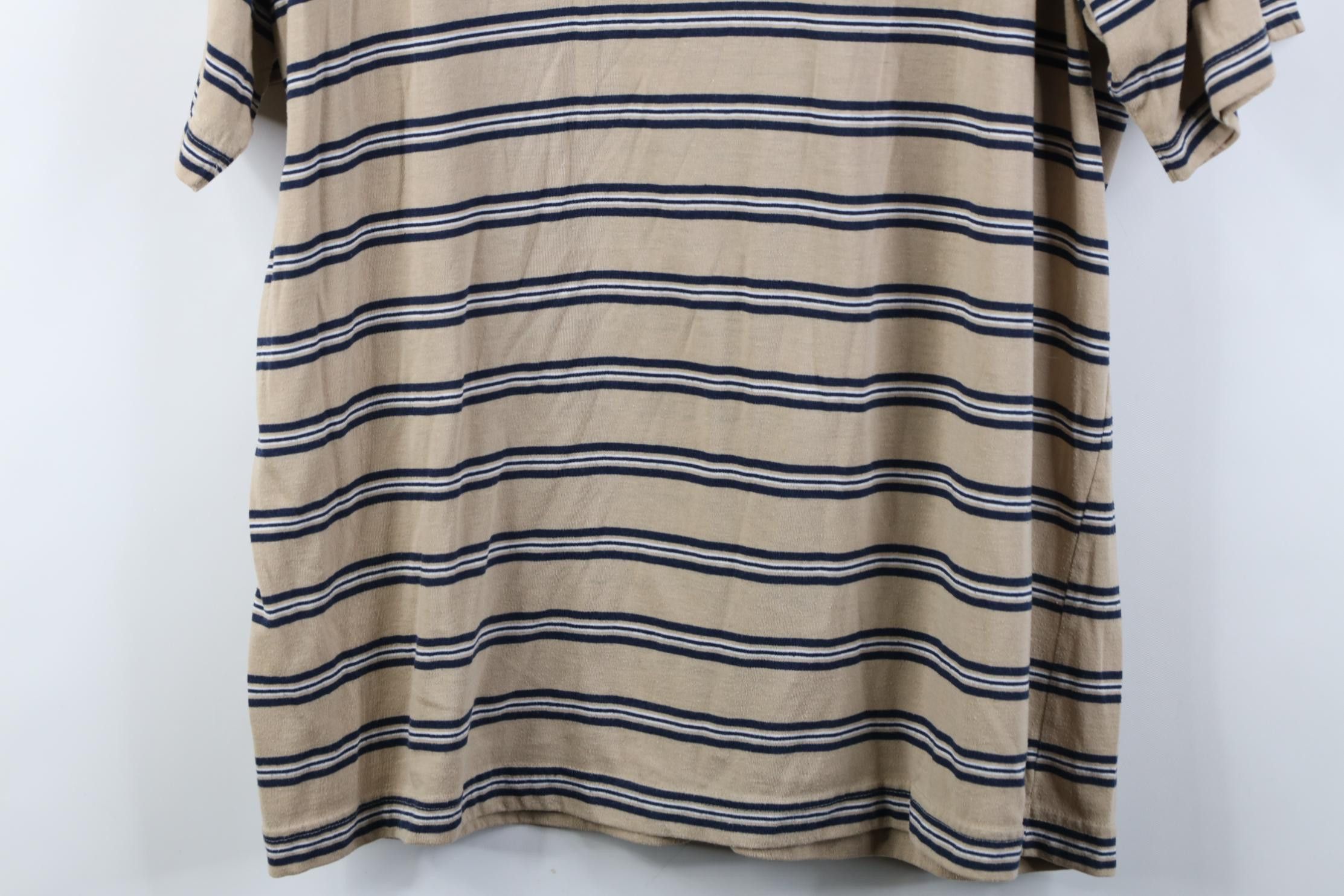 Vintage Vintage 90s Streetwear Block Knit Golf Polo Shirt Beige Size US L / EU 52-54 / 3 - 13 Thumbnail