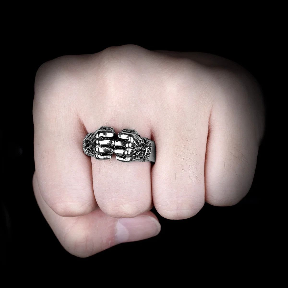 Jewelry Fist Power Ring Streetwear Jewelry Fashion Gift Size ONE SIZE - 6 Thumbnail