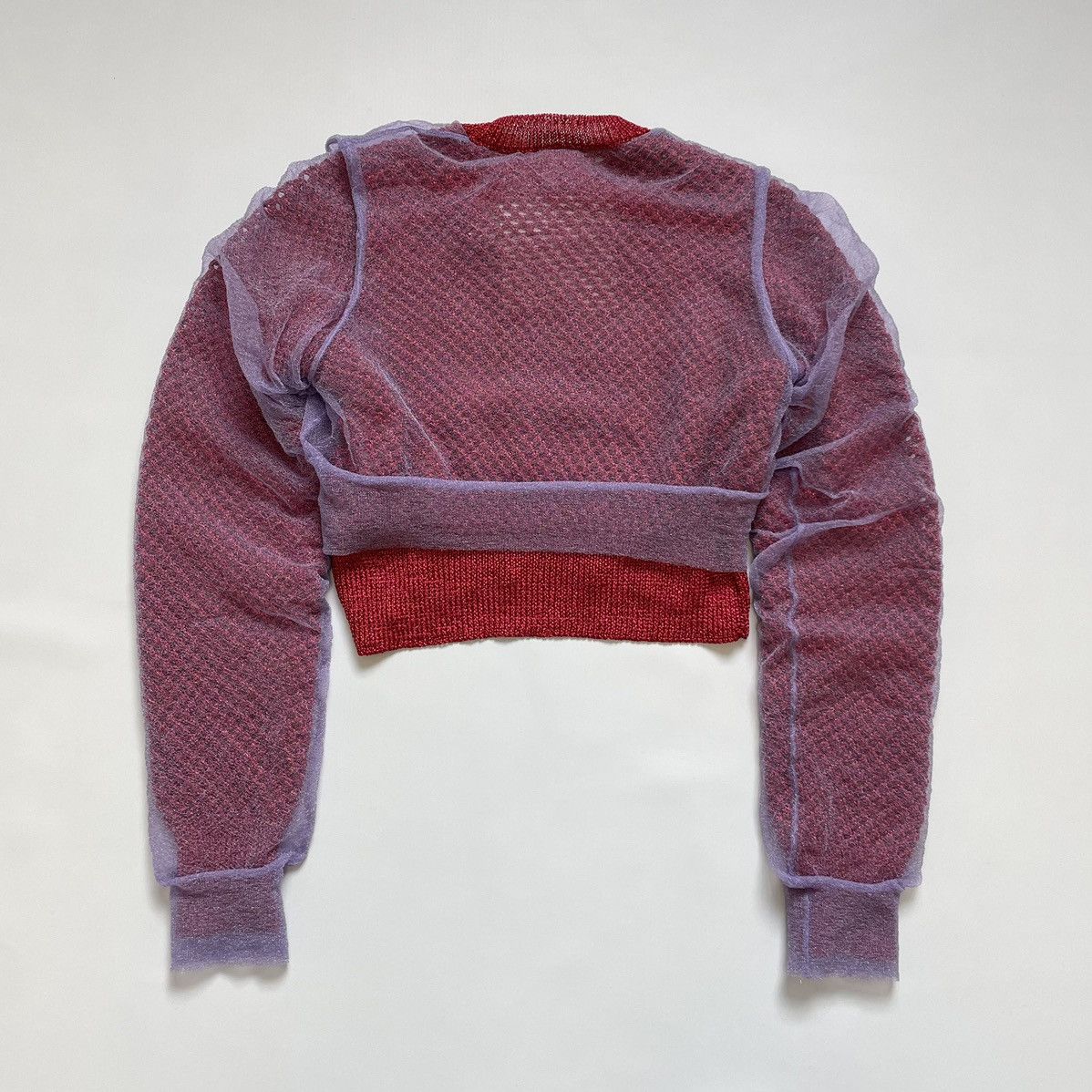 Comme des Garcons Cropped Double Layer Glitter Sweater Size S / US 4 / IT 40 - 20 Thumbnail