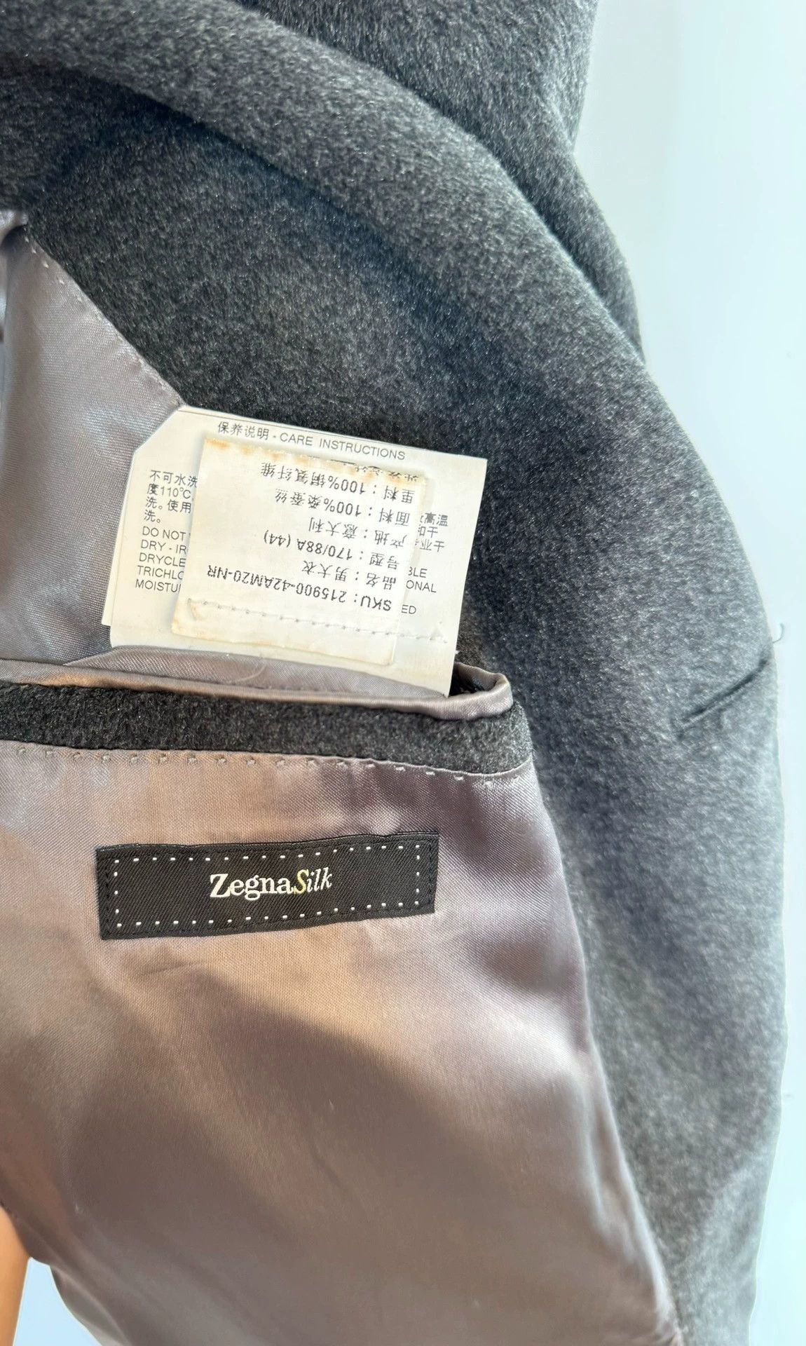 Ermenegildo Zegna Zegna 100% Mulberry Silk Coat Jacket 44 98% New Size US S / EU 44-46 / 1 - 6 Thumbnail