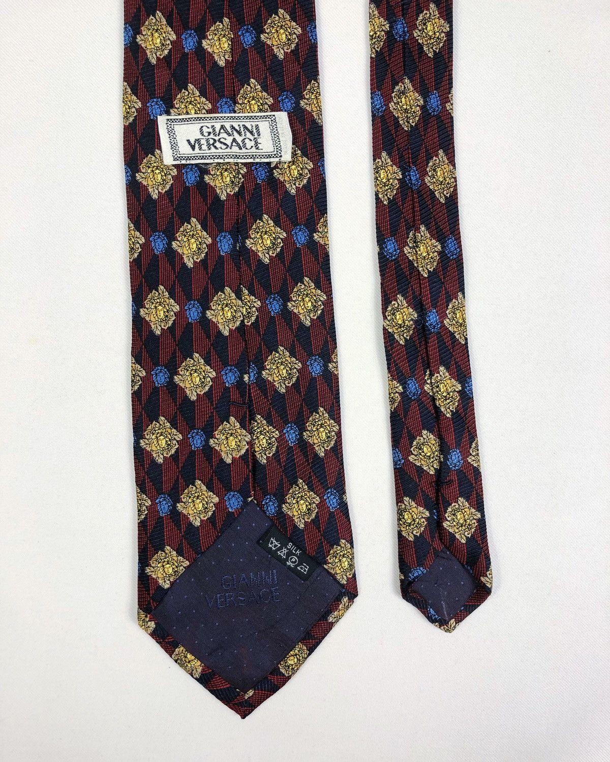 Versace Vtg Gianni Versace Medusa Monogram Silk Tie Made in Italy Size ONE SIZE - 4 Thumbnail