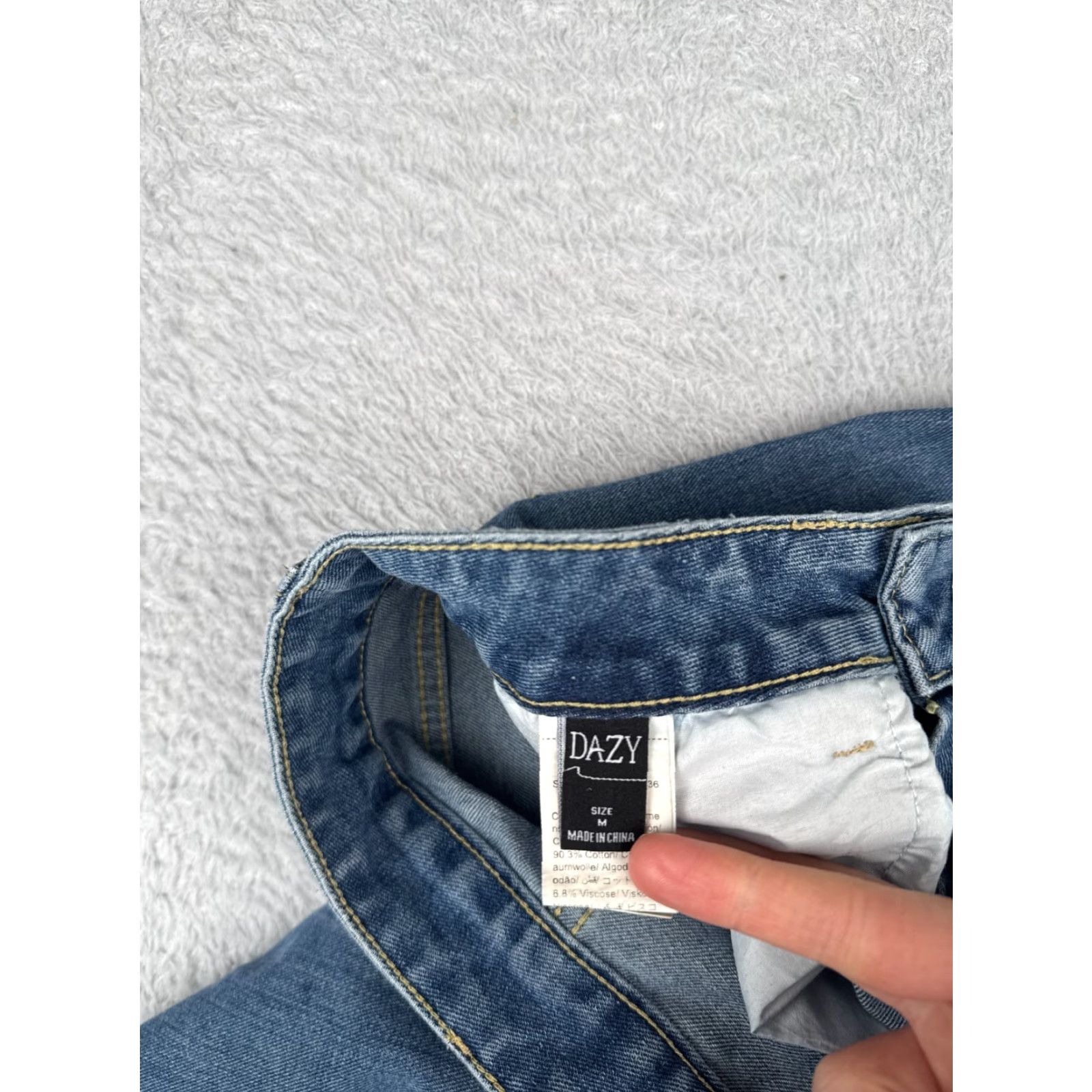 Madewell Dazy Jeans Women 26 Blue Denim Wide Leg High Rise Cotton Blend Medium Wash 26x28 Size 26" / US 2 / IT 38 - 7 Thumbnail