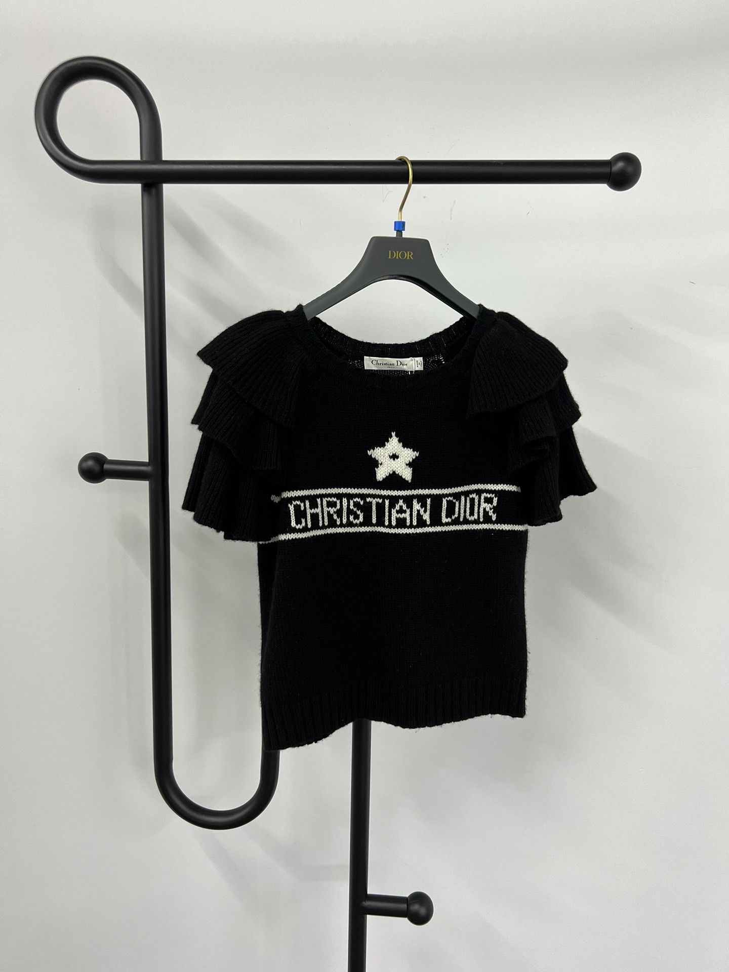 Dior Dior Black Lucky Star Cashmere Top Size S / US 4 / IT 40 - 1 Thumbnail