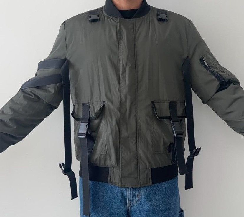 Other Khaki green bomber jacket with adjustable straps Size US L / EU 52-54 / 3 - 4 Thumbnail