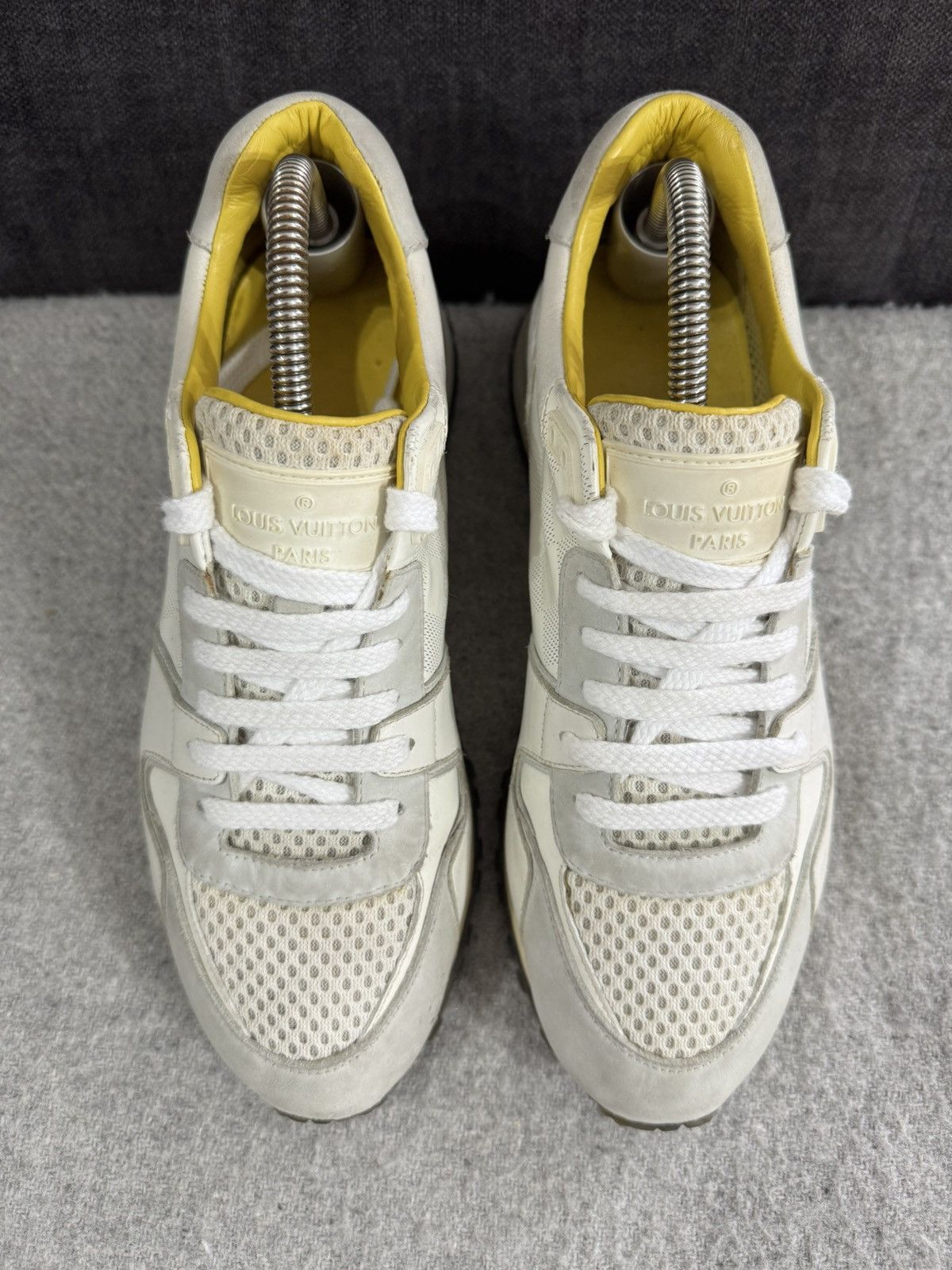 Louis Vuitton Louis Vuitton Run Away Leather White Yellow Sneakers size 6 Size US 6 / EU 39 - 4 Thumbnail