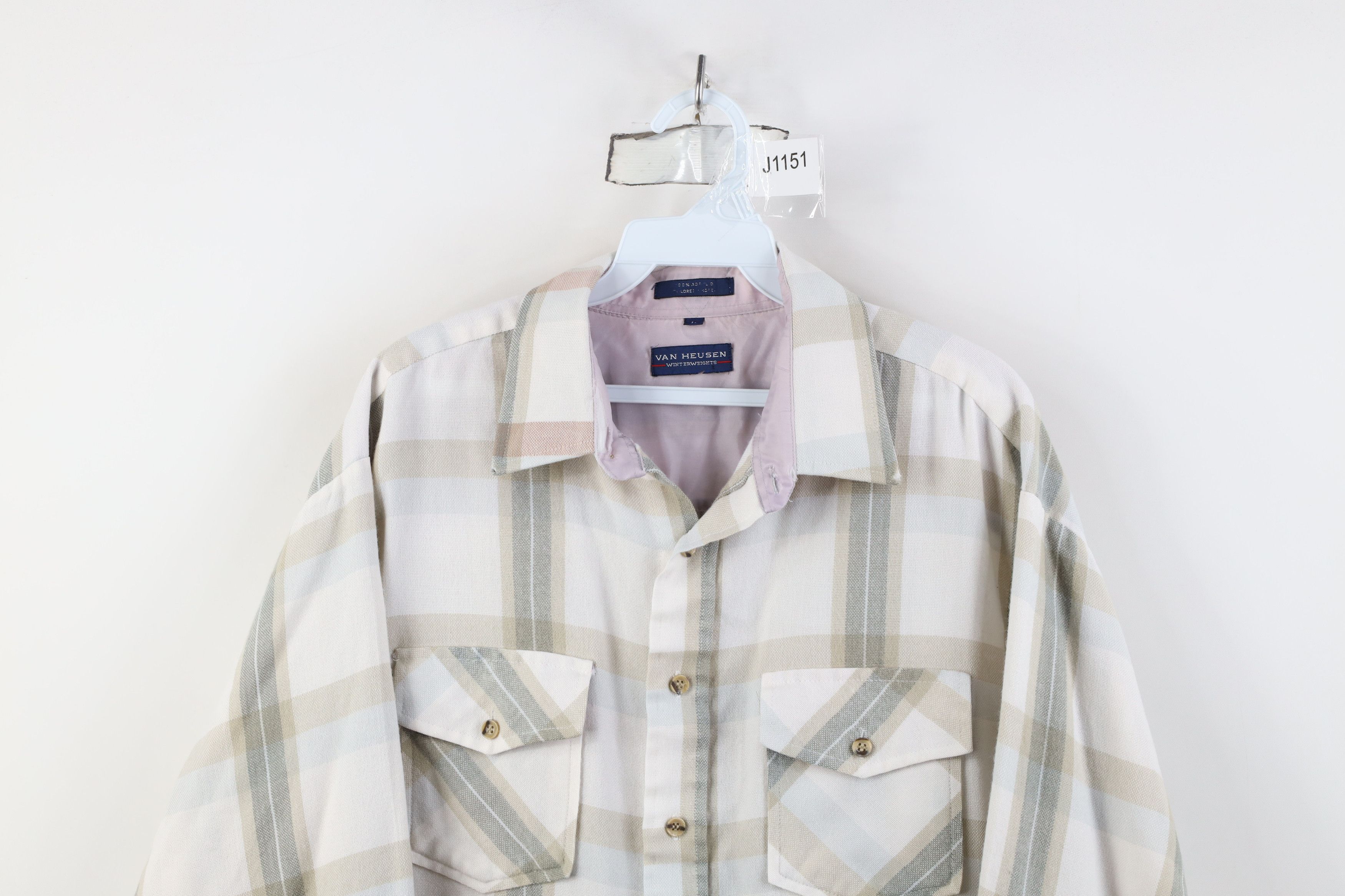 Vintage Vintage 70s Streetwear Pocket Collared Button Shirt Plaid Size US L / EU 52-54 / 3 - 2 Thumbnail