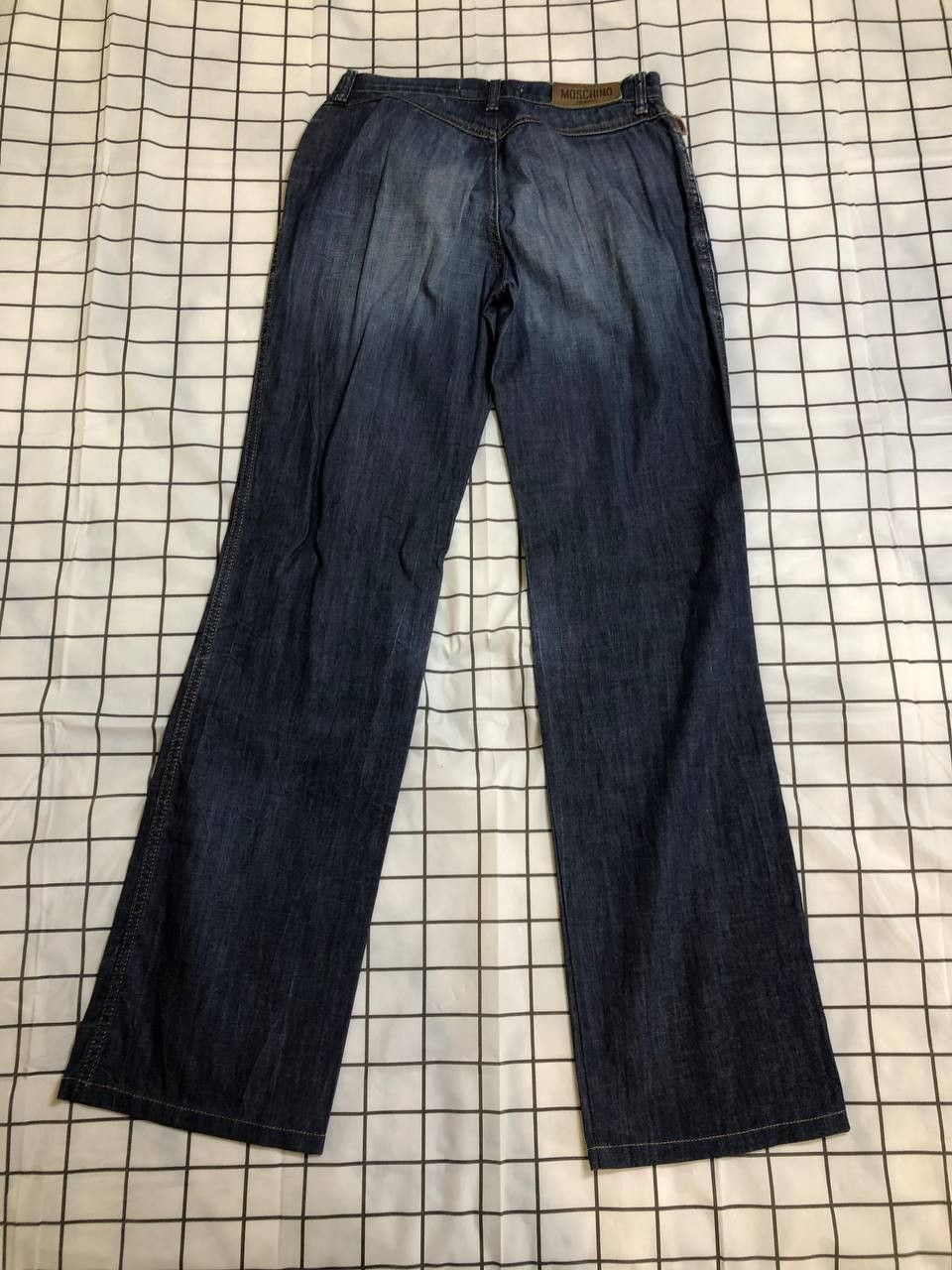 Moschino Vintage Moschino Peace Button Fly Dark Washed Denim Jeans Size 27" / US 4 / IT 40 - 20 Thumbnail