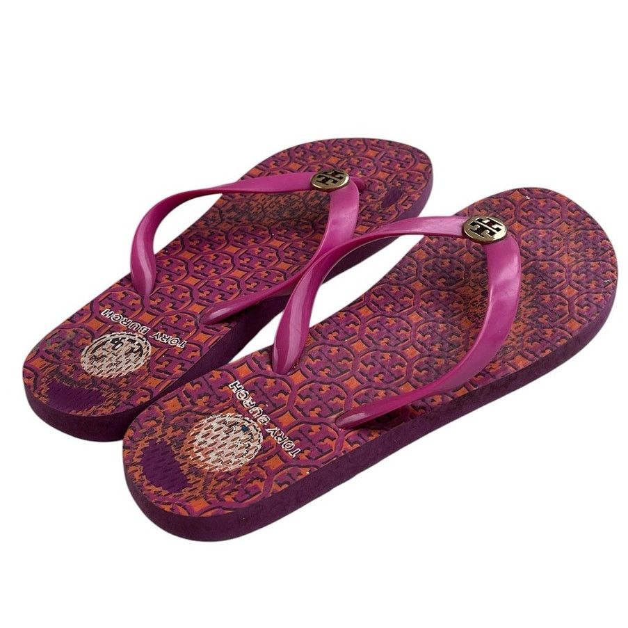 Tory Burch Tory Burch Thandie Rubber Flip Flop Sandal Pink Beach Size 6 Size US 6 / IT 36 - 3 Thumbnail