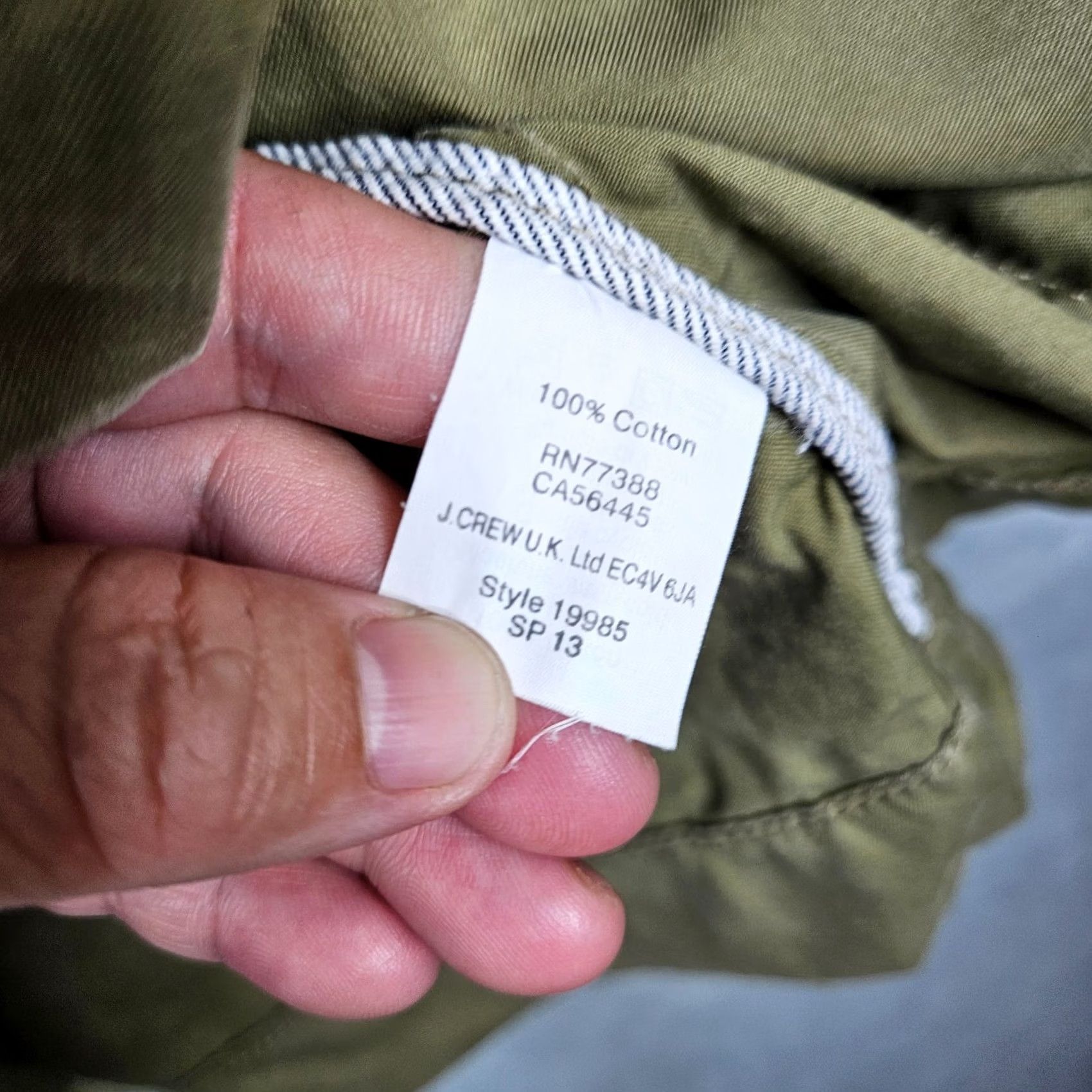 J.Crew J. Crew Women's Parka Jacket Solid Cotton Military Fatigue Button Zipper Logo Lightweight Regular S Green Canvas Jacket Size S / US 4 / IT 40 - 5 Thumbnail