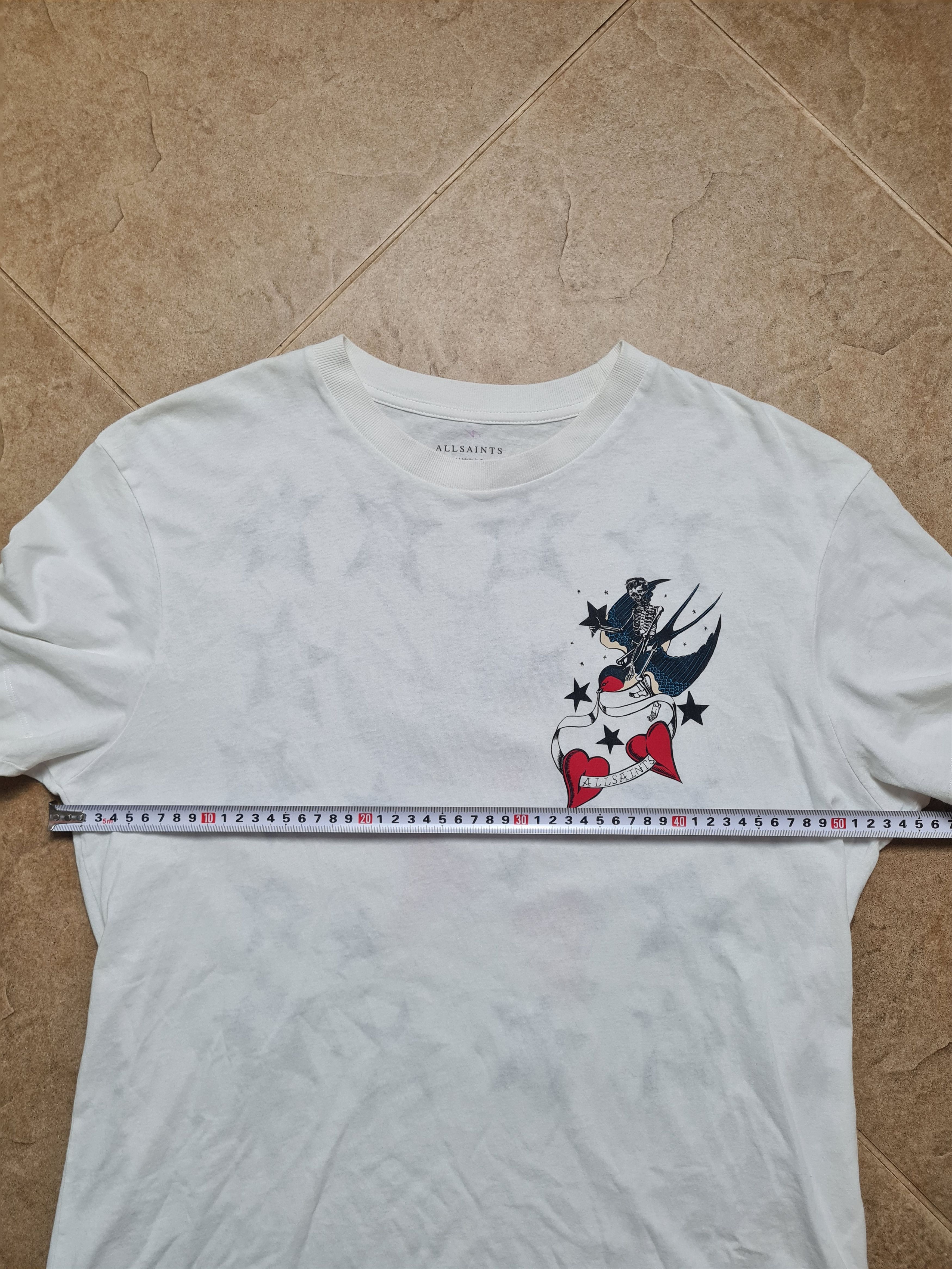 Allsaints Mens T-shirt AllSaints PILOT SS CREW OPTIC WHITE Organic Size US S / EU 44-46 / 1 - 7 Thumbnail