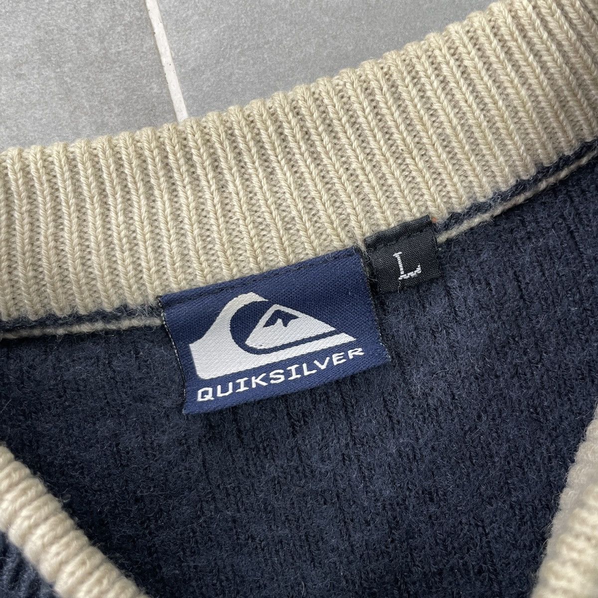 Quiksilver × Vintage Vintage Quiksilver Wool Sweater Size L Size US L / EU 52-54 / 3 - 13 Thumbnail