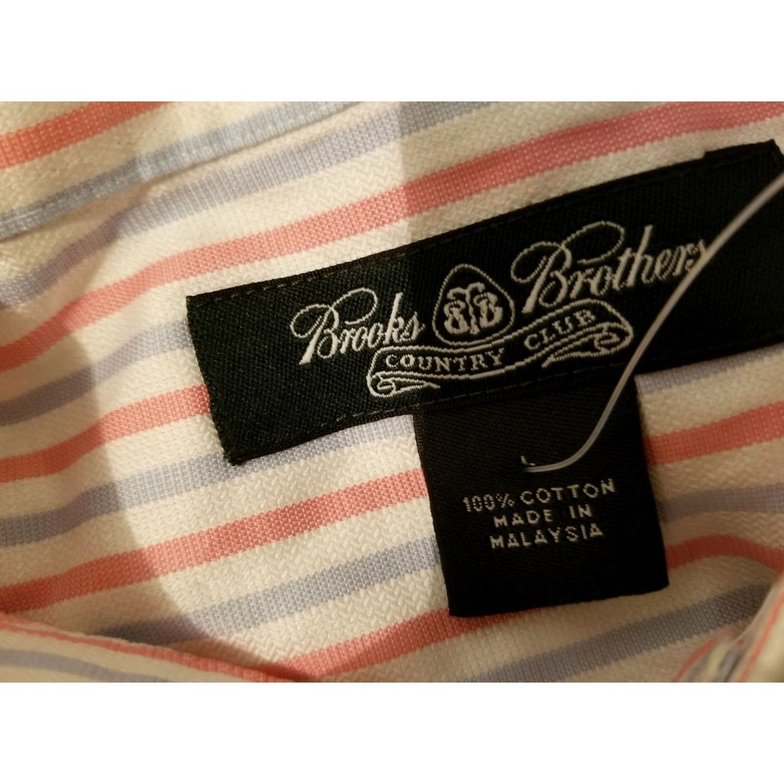Brooks Brothers VINTAGE? (No) Brooks Brothers Dress Shirt L White Cotton Button Mens Large Shirt Size 42R - 3 Thumbnail