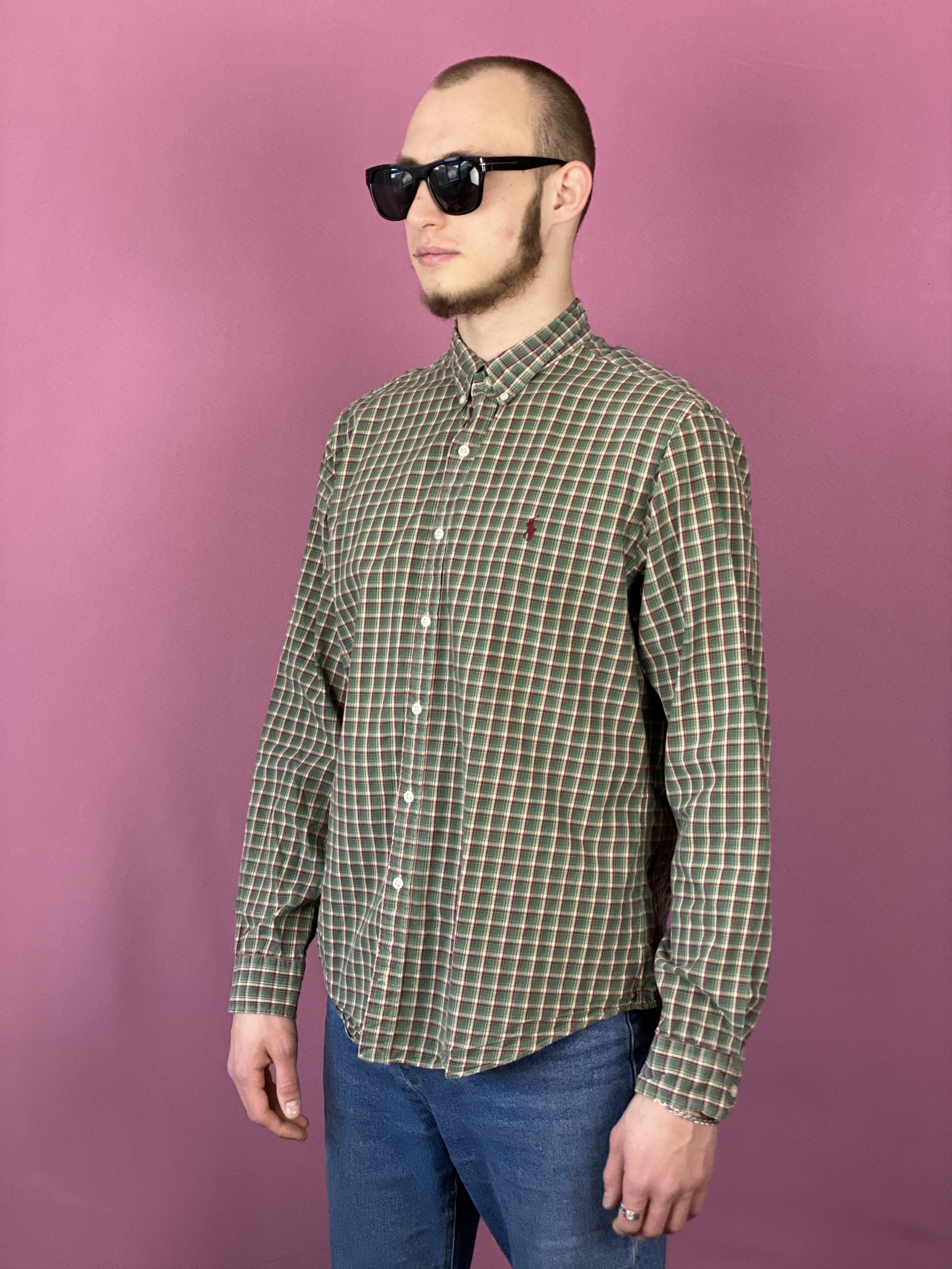 Polo Ralph Lauren × Ralph Lauren × Vintage Polo Ralph Lauren Vintage Men's Plaid Shirt - XL Size US XL / EU 56 / 4 - 3 Thumbnail