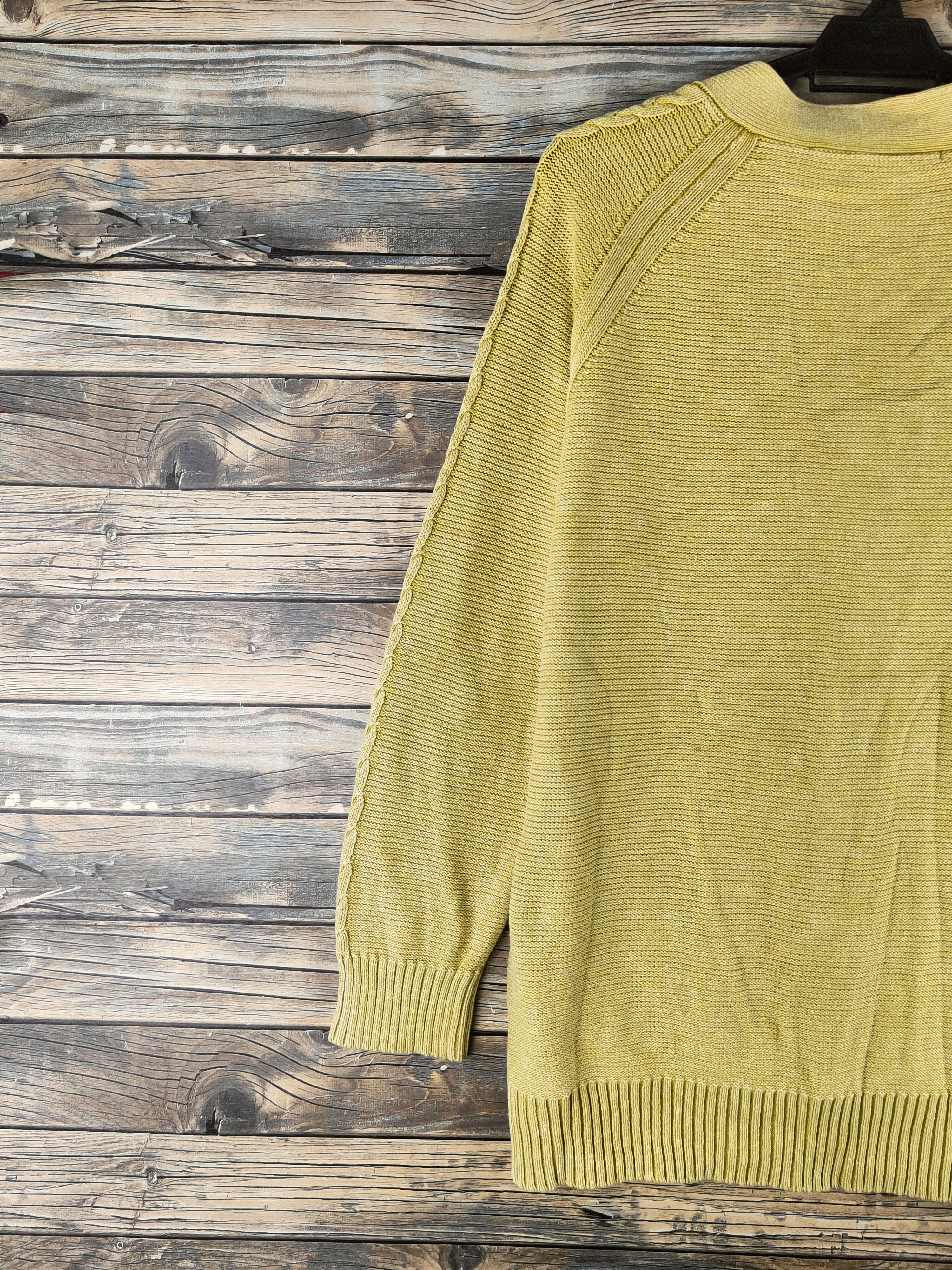 Vintage DL Ray Cassin Mustard Knitwear Cardigan #46-980 Size US M / EU 48-50 / 2 - 8 Thumbnail