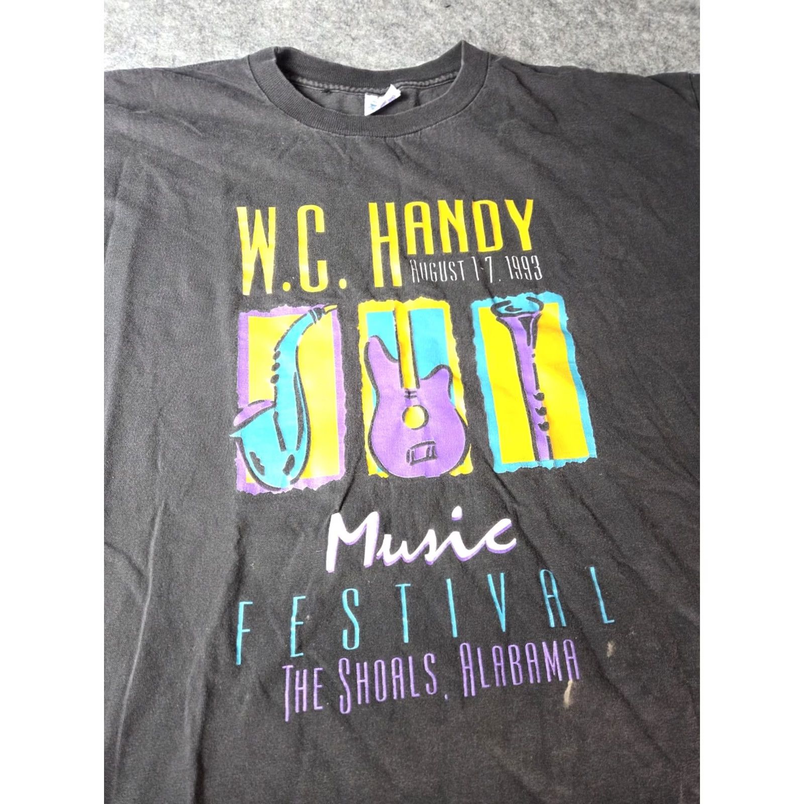 Gildan VINTAGE W.C Handy Jazz Festival 1993 Shirt 2XL Faded Made In USA Size US XXL / EU 58 / 5 - 2 Thumbnail