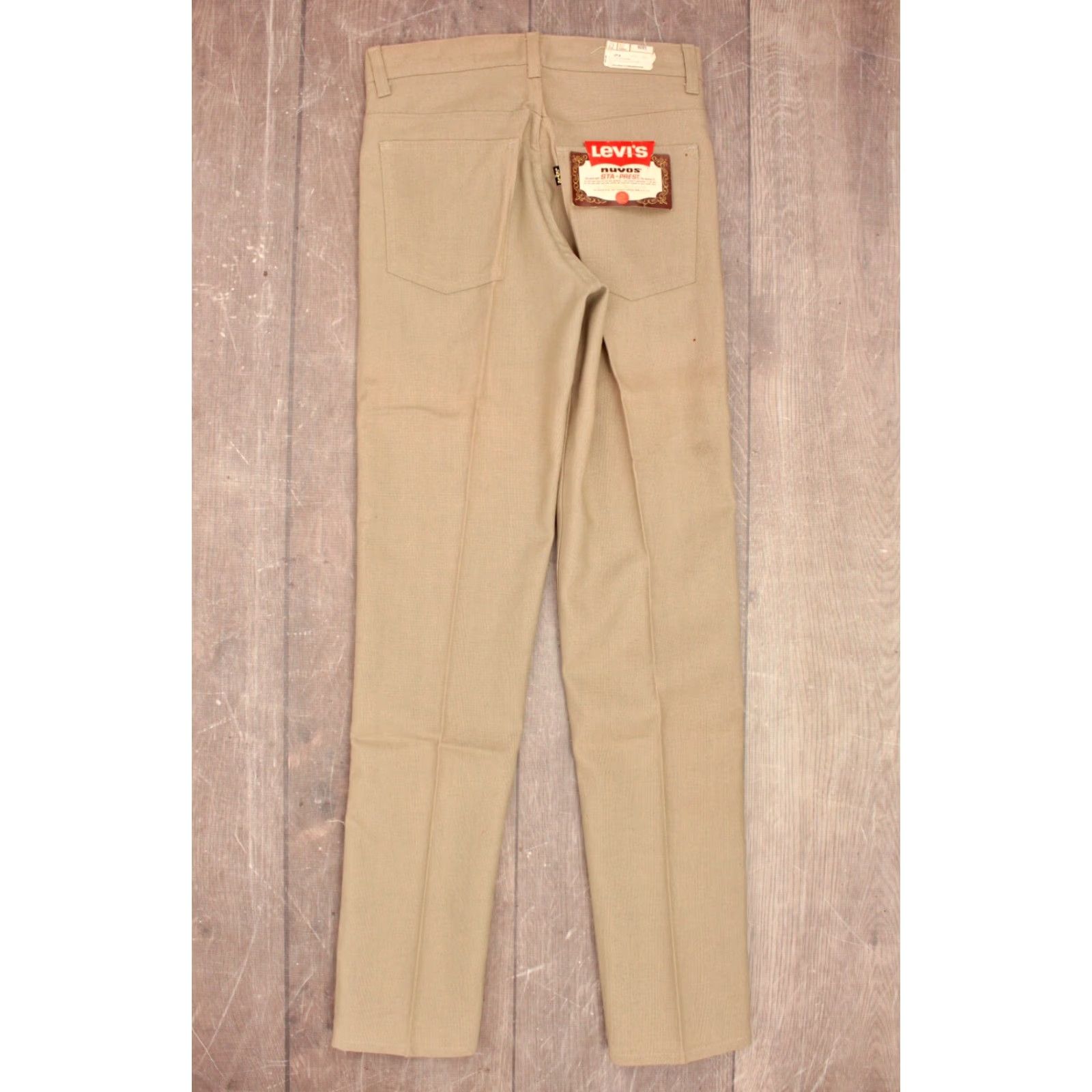 Levi's VINTAGE Levi's 60s NOS Pants Men’s VTG 1960s Nuvos Beige Tapered Sz 29x32 60s Trousers Size US 29 - 3 Thumbnail