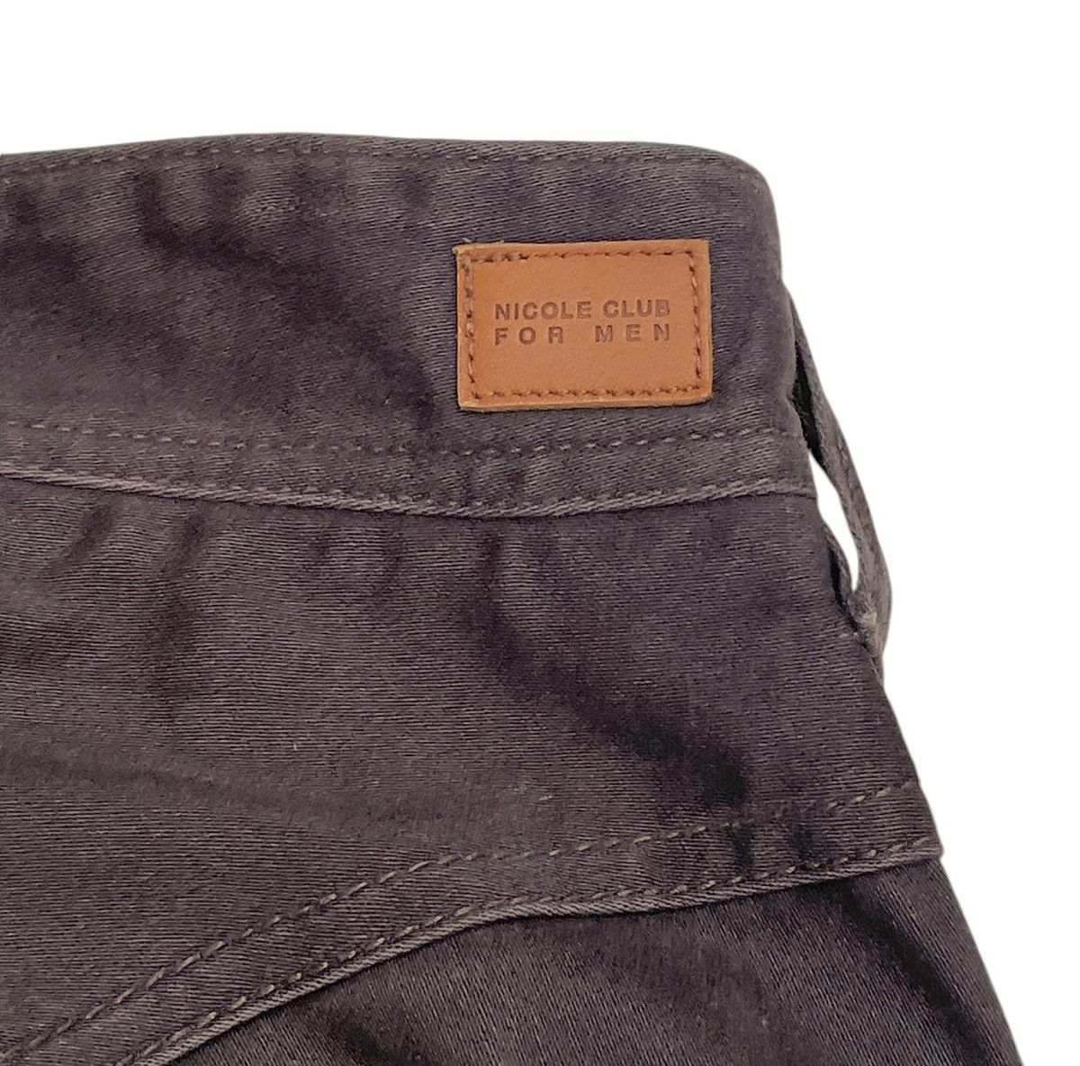 If Six Was Nine Rare Vintage Nicole Club Flared Leather Pocket Pants 1990s Size US 33 - 6 Thumbnail