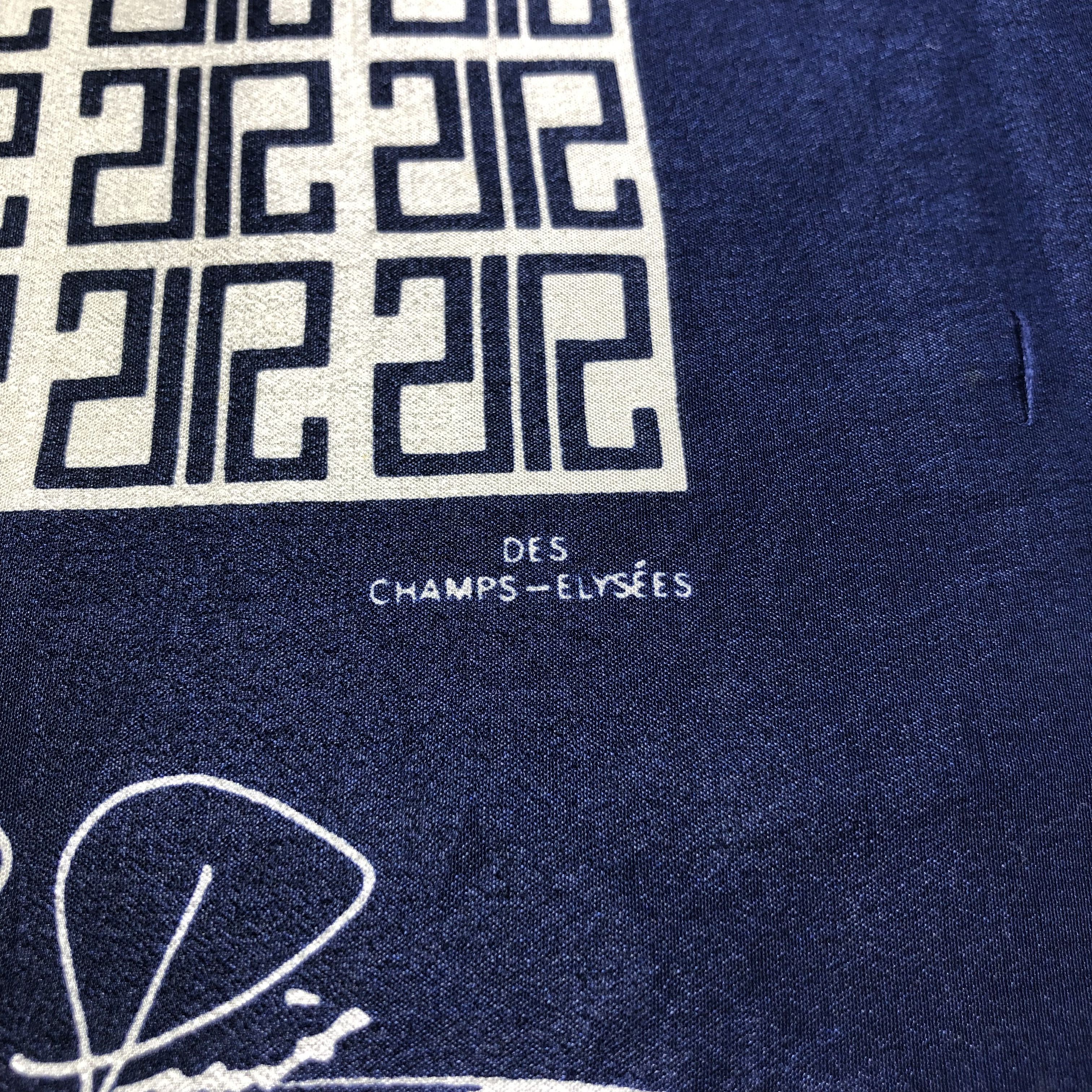 Vintage Vintage Des Champs Elysees Monogram Silk Scarf M681 Size ONE SIZE - 4 Thumbnail