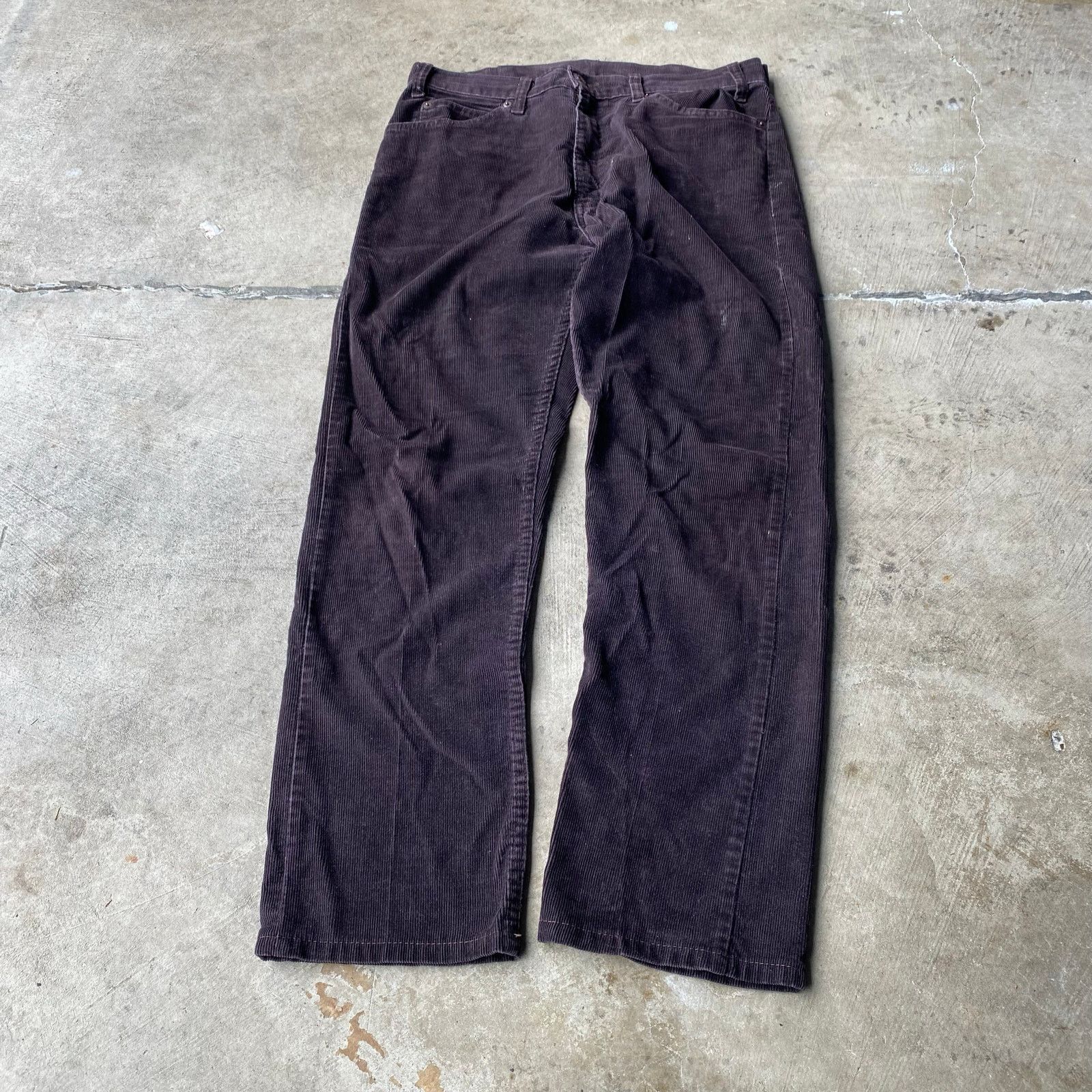 Vintage VINTAGE BROWN LEVIS WHITE TAB CORDUROY PANTS 70S 33X30 Size US 33 - 2 Thumbnail