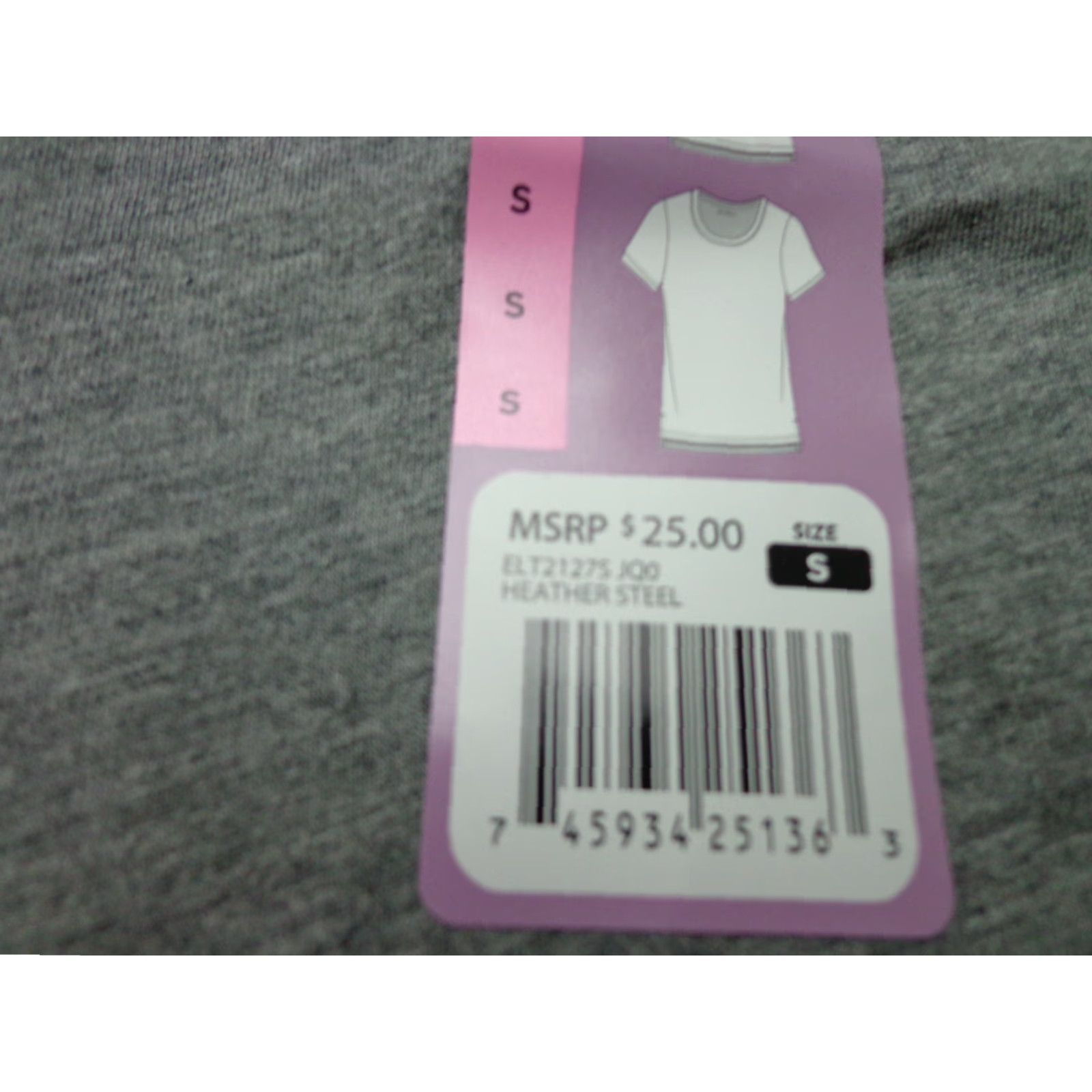Eddie Bauer Eddie Bauer Womens Scoop Neck T-Shirt Heather Steel Gray SMALL MSRP-5 Size S / US 4 / IT 40 - 2 Thumbnail