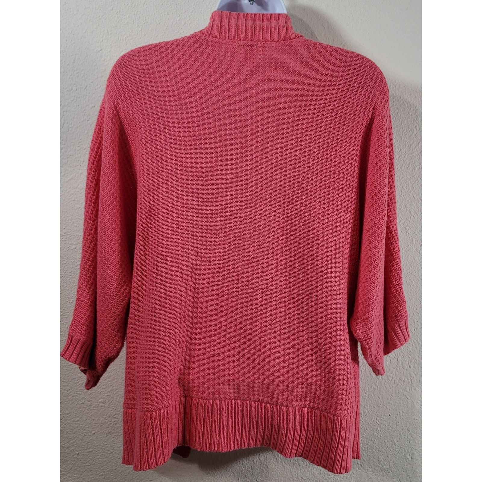Other St John's Bay Orange Open Front Knit Cardigan Sweater PL Size L / US 10 / IT 46 - 2 Thumbnail