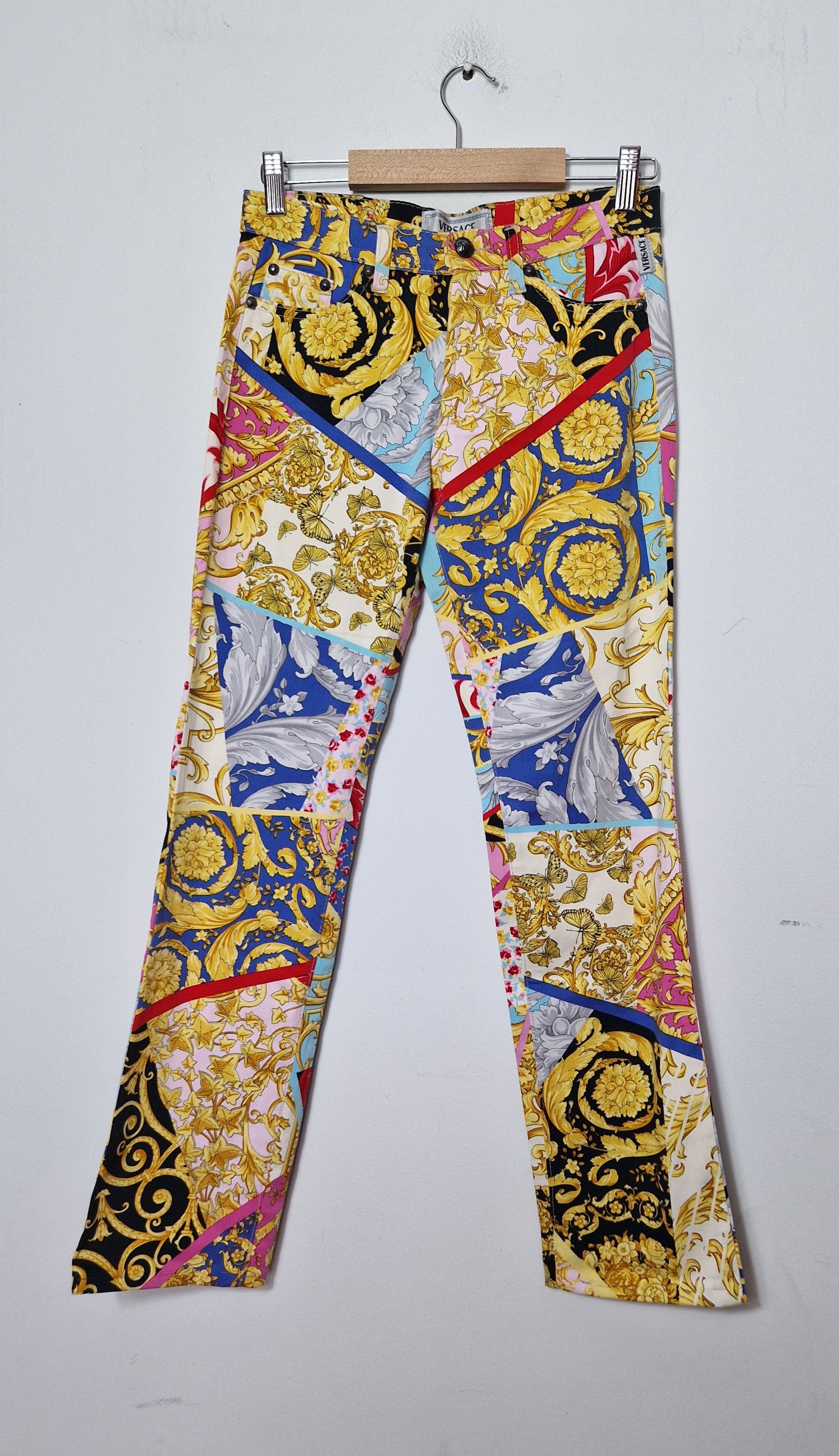 Versace Versace 1990 abstract monogram pants Size 27" / US 4 / IT 40 - 1 Thumbnail