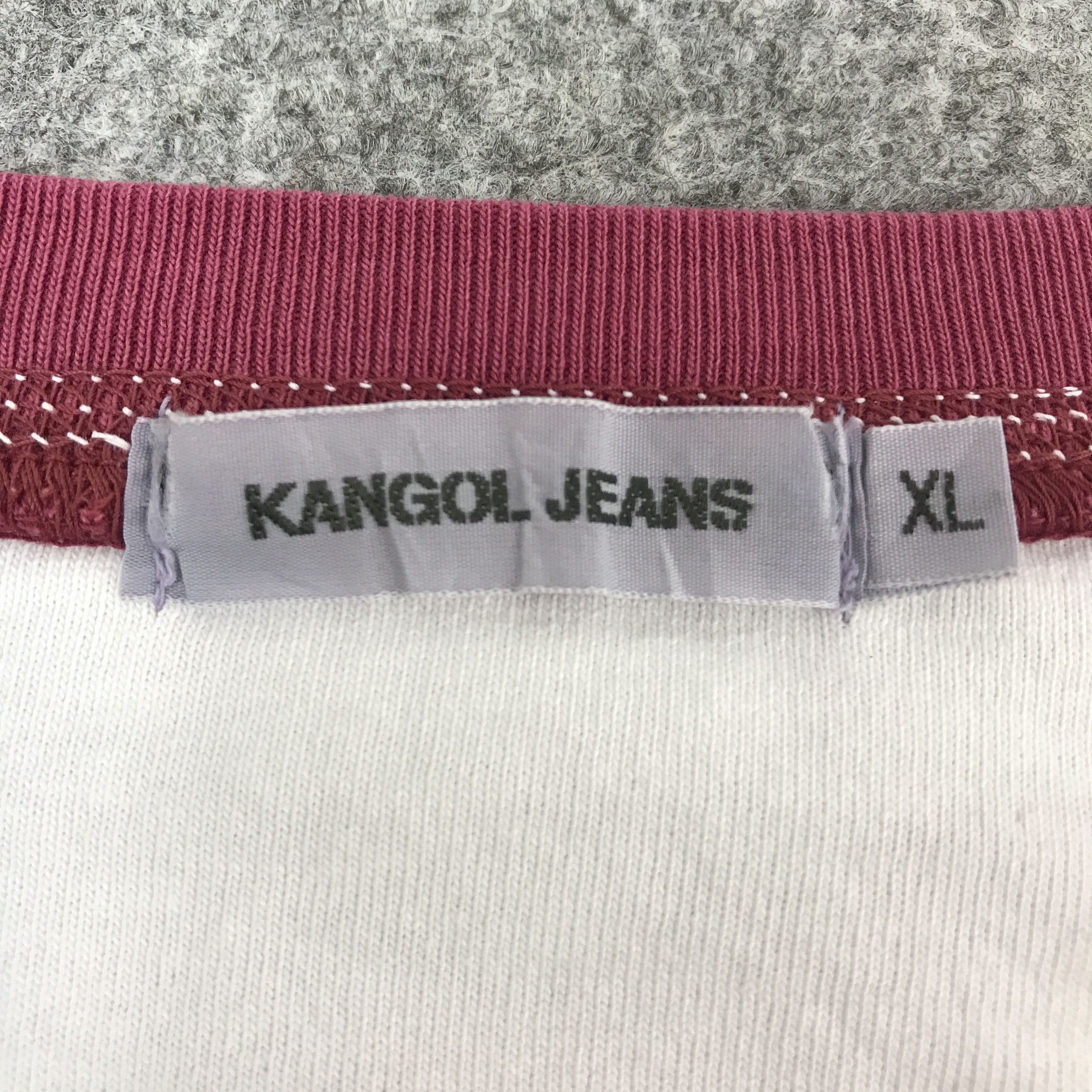 Japanese Brand × Kangol kangol jeans striped logo design double tshirts Size US XL / EU 56 / 4 - 9 Thumbnail