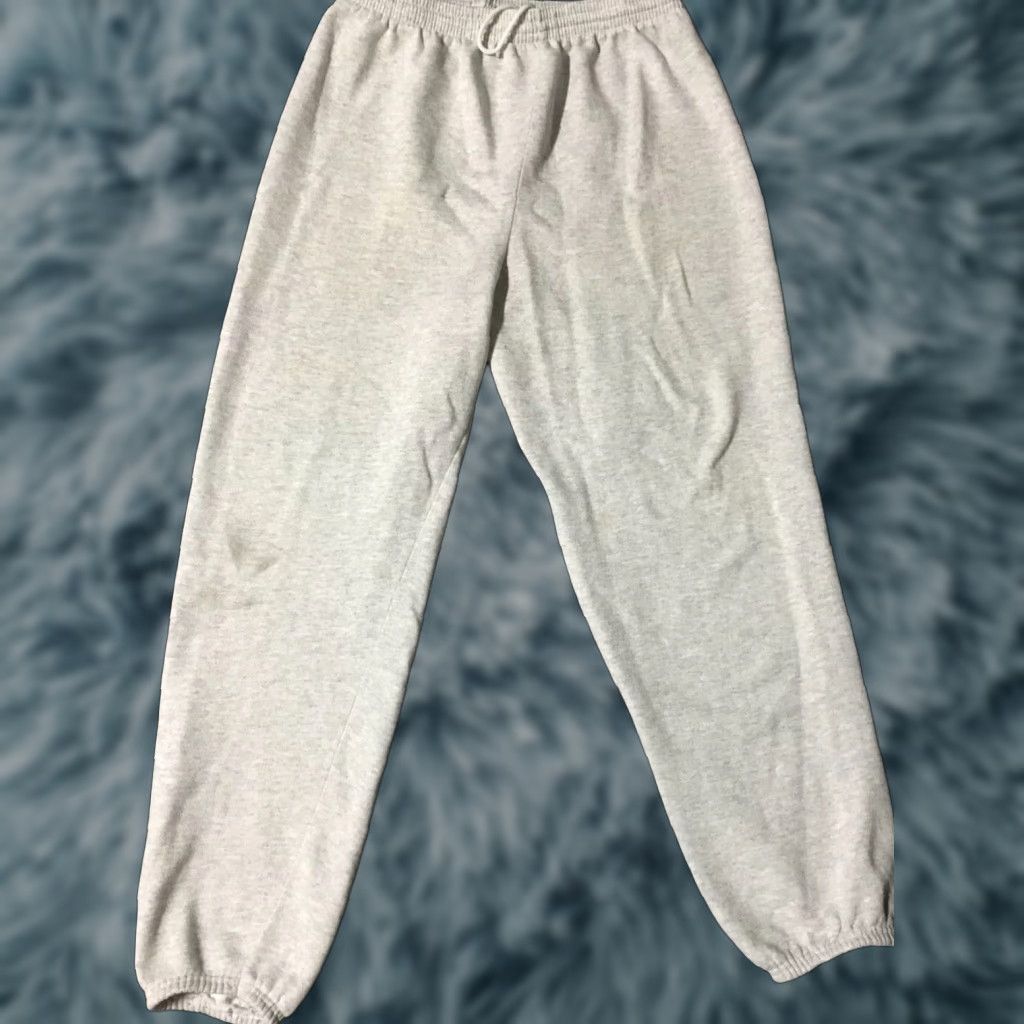 Hanes VINTAGE Hanes Sweatpants XL Men Gray 90s Grunge USA 50/50 Distressed Activewear Drawstring Pants Size US 36 / EU 52 - 1 Thumbnail