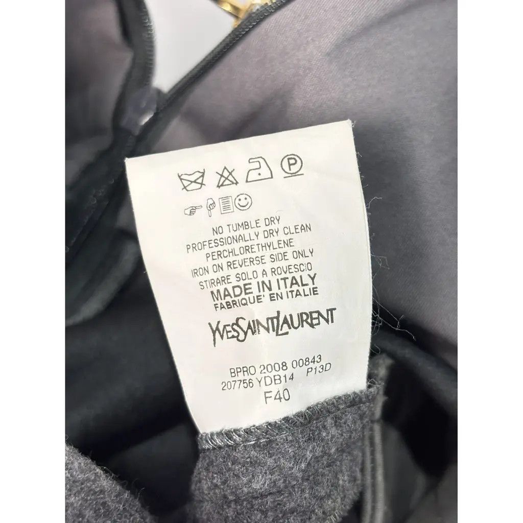 Yves Saint Laurent Yves Saint Laurent Runway High-Waisted Wool Tapered Pants Size 27" / US 4 / IT 40 - 3 Thumbnail