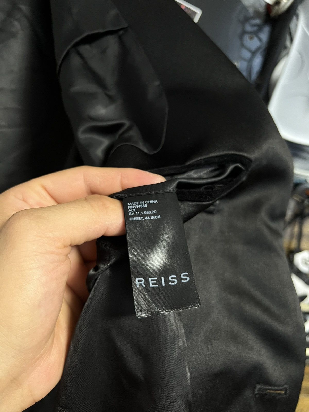 Reiss Men's Velvet Jacket Reiss Size 46R - 11 Thumbnail
