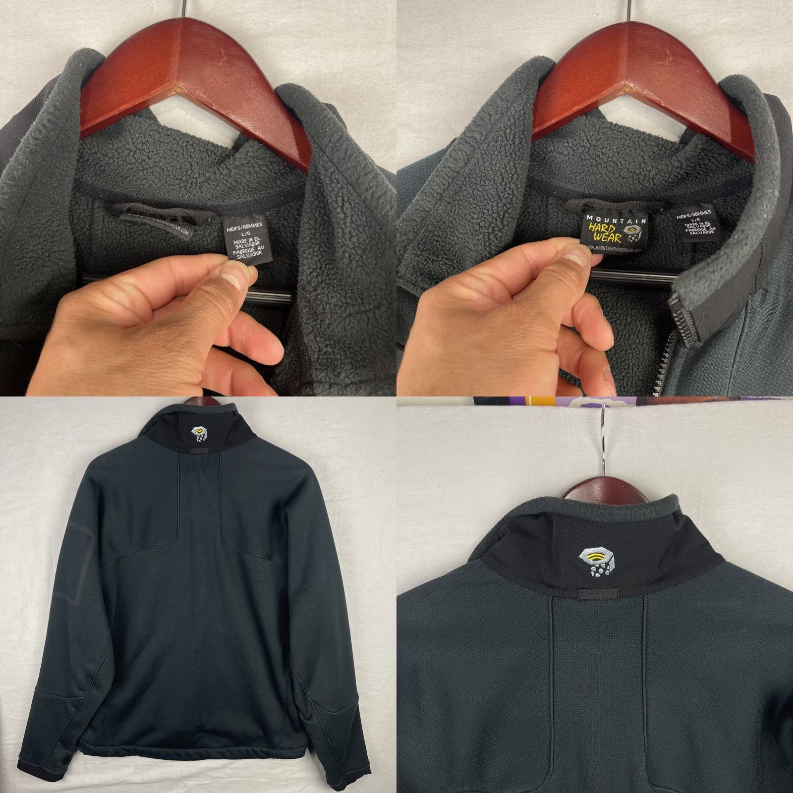 Mountain Hardwear VINTAGE Mountain Hardwear Jacket Mens Large Black Soft Shell Fleece Zip Up Size US L / EU 52-54 / 3 - 8 Thumbnail