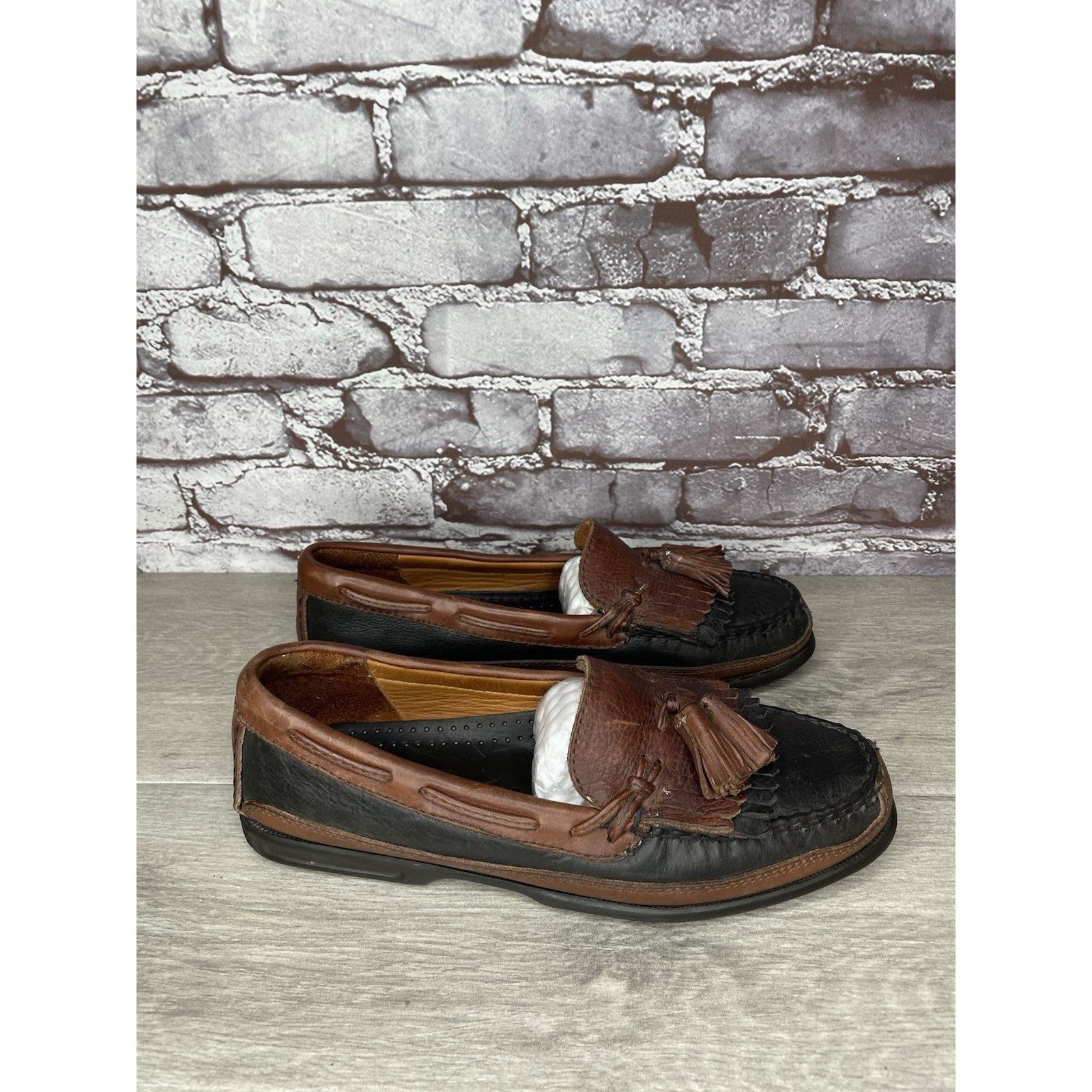 Johnston & Murphy Johnston & Murphy Passport Brown Black Kiltie Tassel Loafer Size US 9 / EU 42 - 17 Thumbnail
