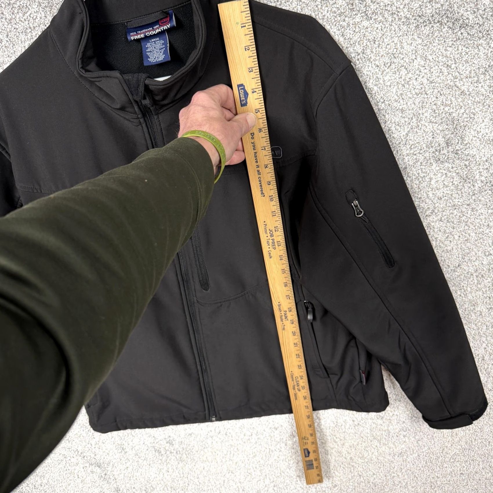 Free Country Free Country Jacket Windbreaker L Mens Black Softshell Zip Pockets Trekking Outdoor Fall Winter Size US L / EU 52-54 / 3 - 2 Thumbnail