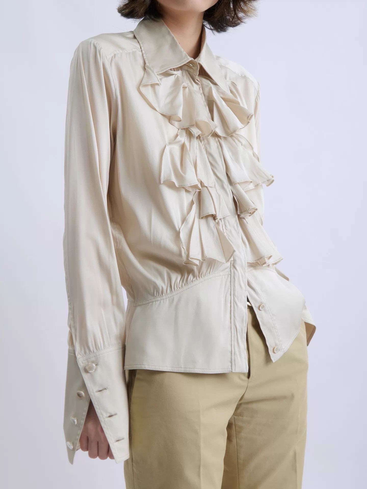 Gucci GUCCI 05ss by Alessandra Facchinetti Silk Ruffle Blouse Size S / US 4 / IT 40 - 6 Thumbnail