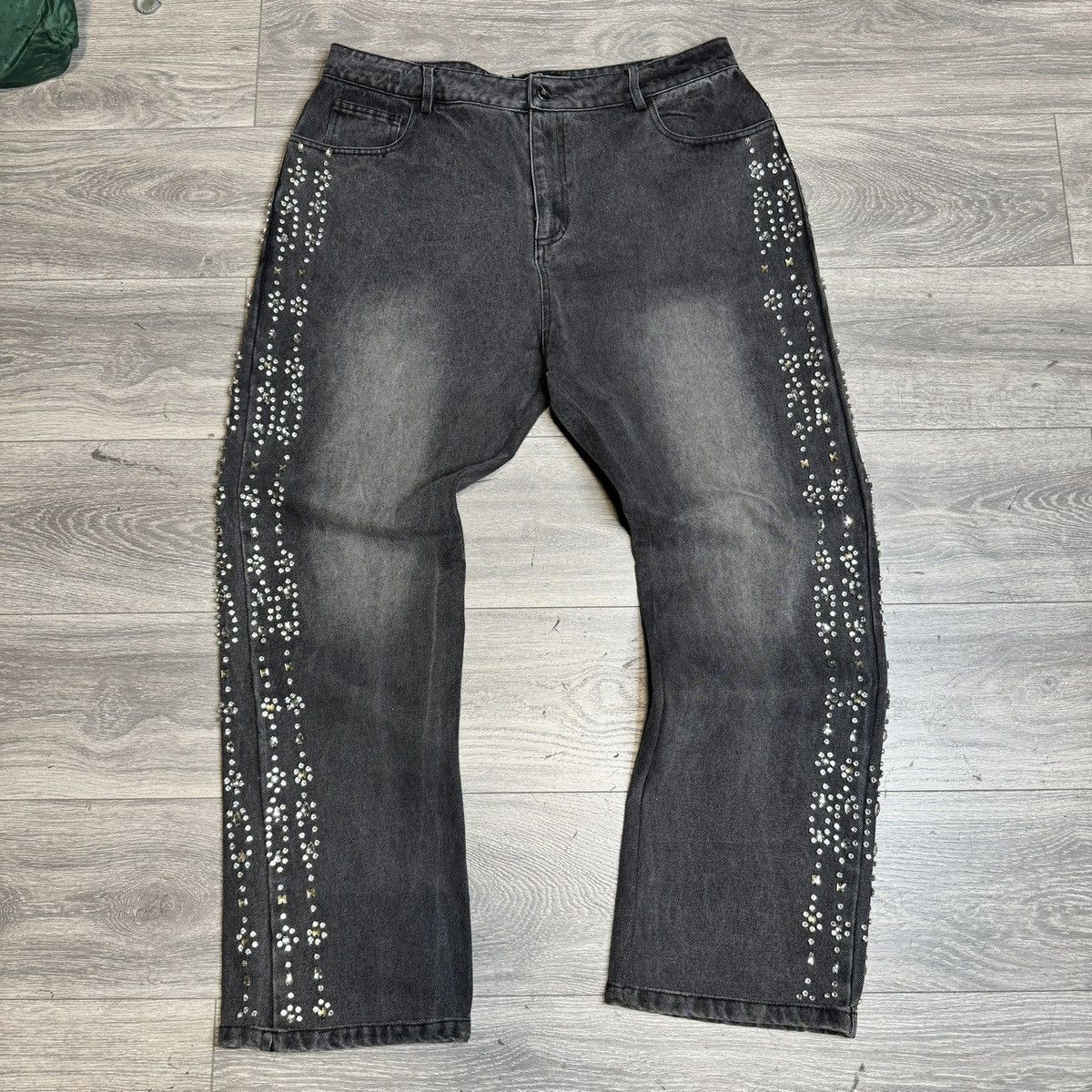 Vale Vale Crystal Denim Jeans Size US 36 / EU 52 - 1 Thumbnail