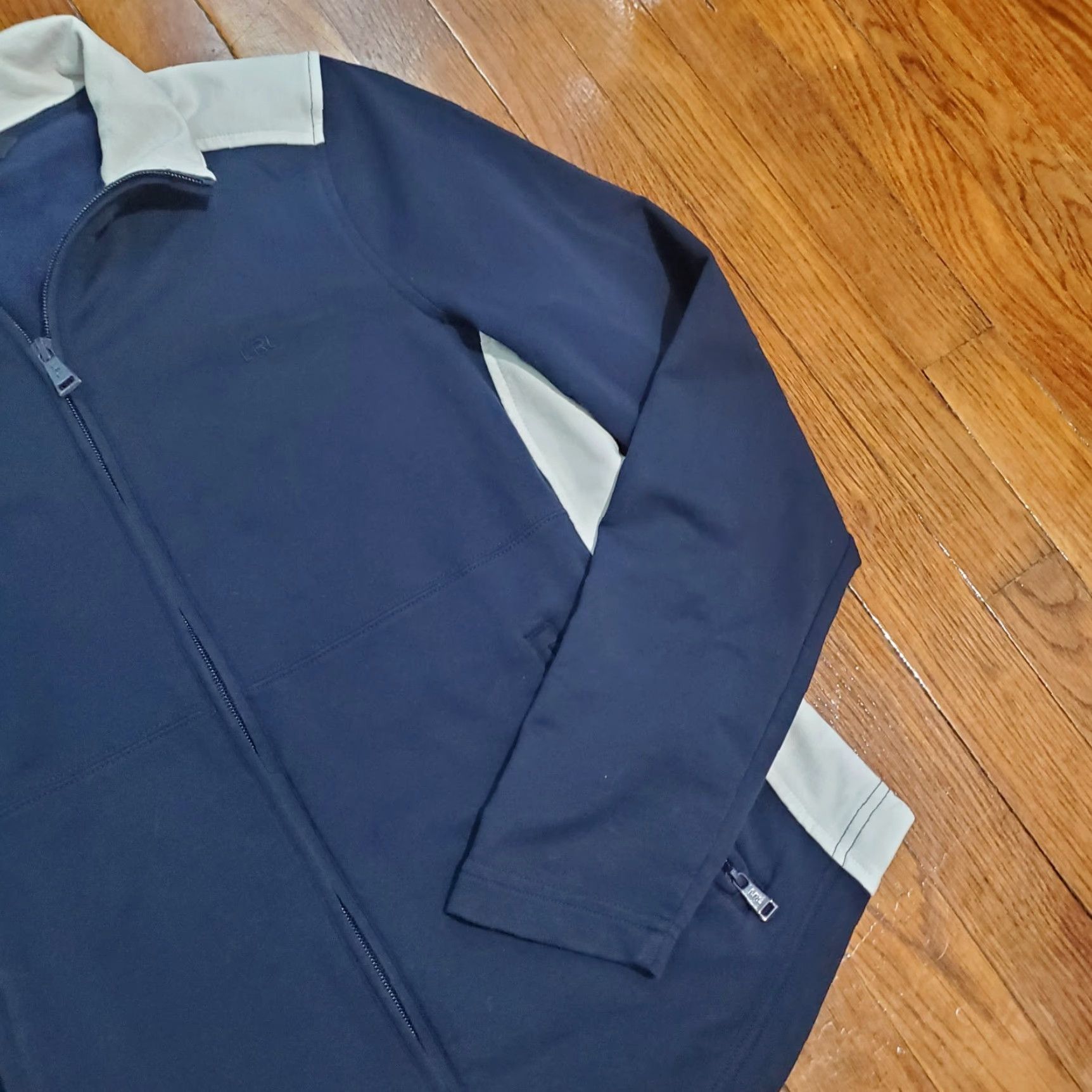 Ralph Lauren Lauren Ralph Lauren Women's Medium Jacket Athletic Full Zip Navy White Tennis Size M / US 6-8 / IT 42-44 - 3 Thumbnail