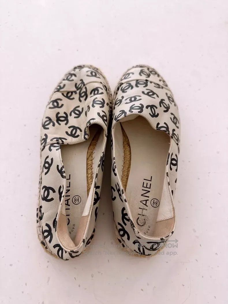 Chanel Chanel Full logo straw-knut fisherman's shoes Size US 6.5 / IT 36.5 - 3 Thumbnail