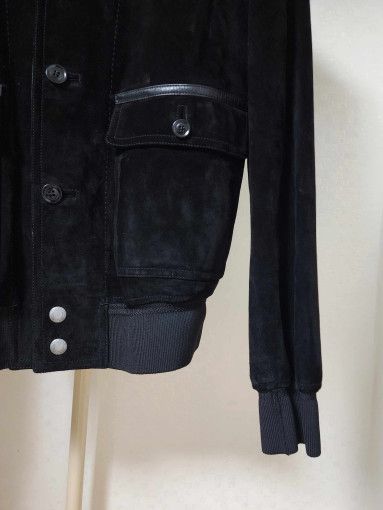 Tom Ford o1sm1stk0824 Cashmere Suede A-1 Jacket in Black Size US M / EU 48-50 / 2 - 3 Thumbnail