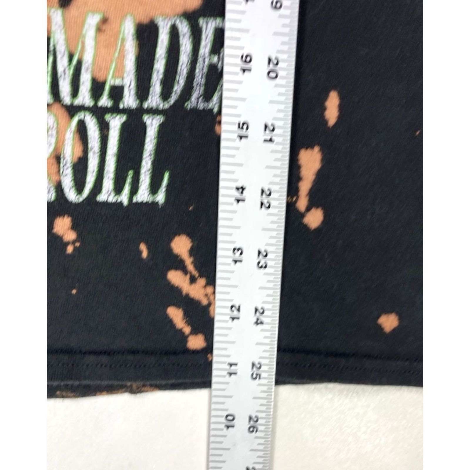 Vintage Poison Skull Flower Graphic T-shirt Women Medium Black Tie Dye Bleach Music Shirt Size M / US 6-8 / IT 42-44 - 8 Thumbnail