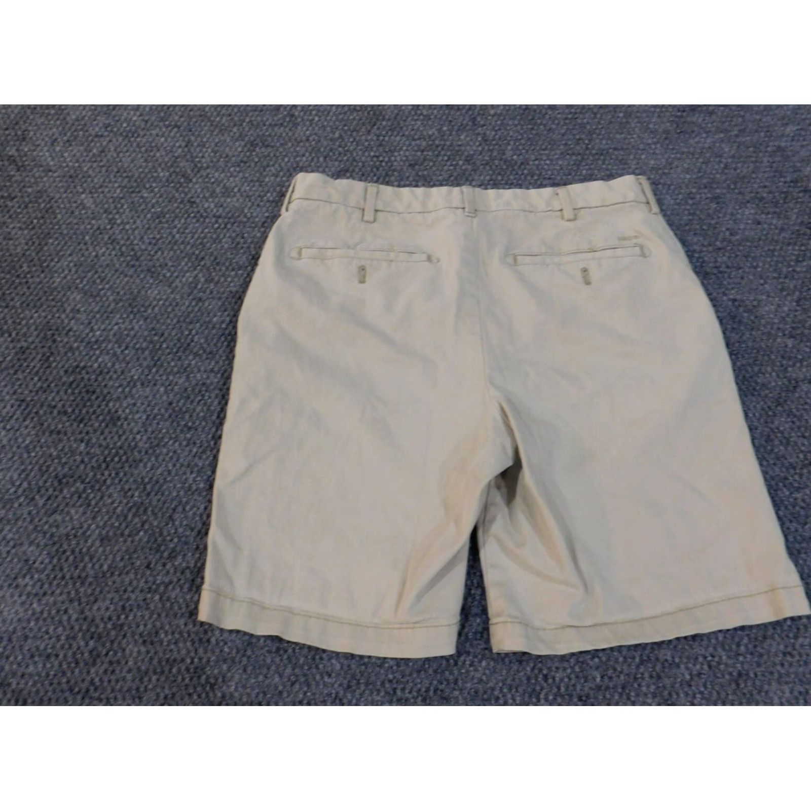 Izod IZOD Shorts 32 Beige Men Chino Retro Casual Golf Casual Logo Flat Front Cotton Knit Breathable Regular Mens Size US 32 / EU 48 - 7 Thumbnail