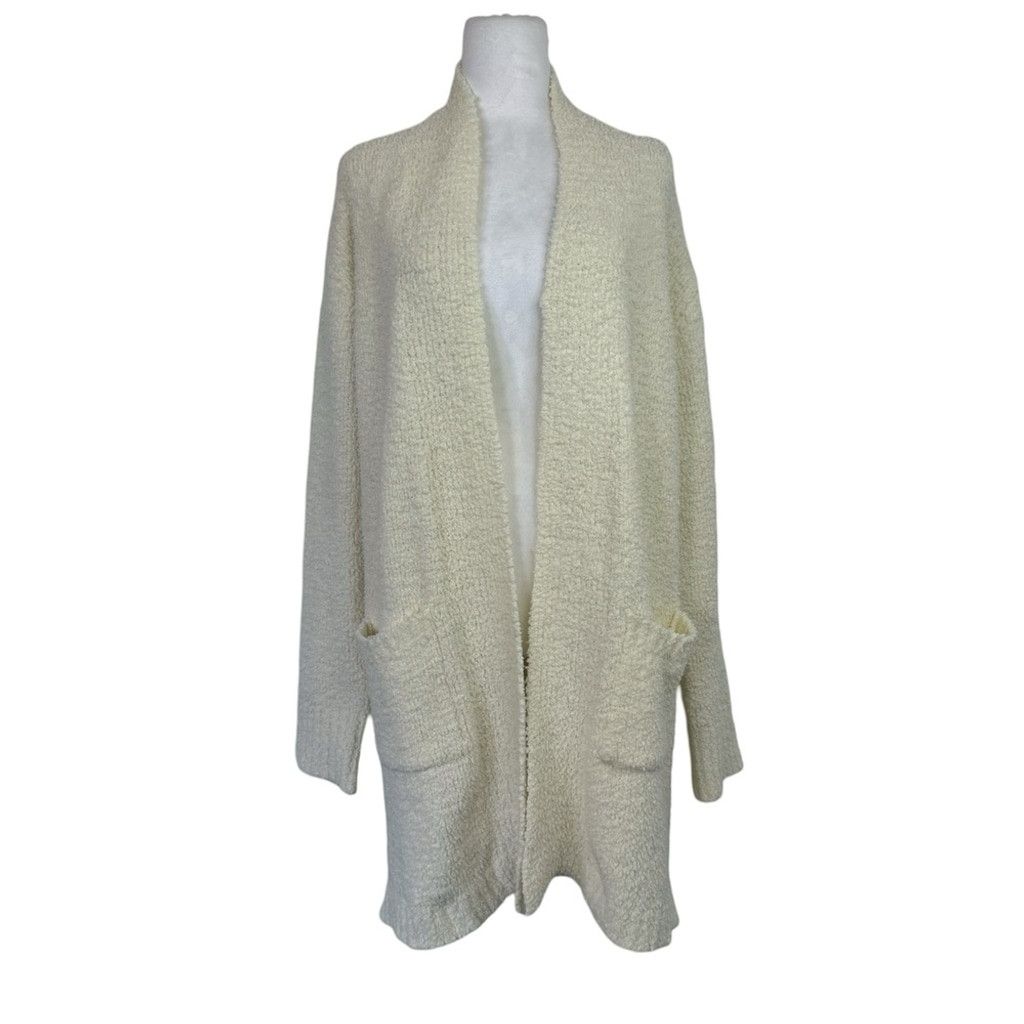 SKIMS SKIMS Women Cream/Yellow Sherpa Cardigan Sweater Coat L/XL Size XL / US 12-14 / IT 48-50 - 4 Thumbnail