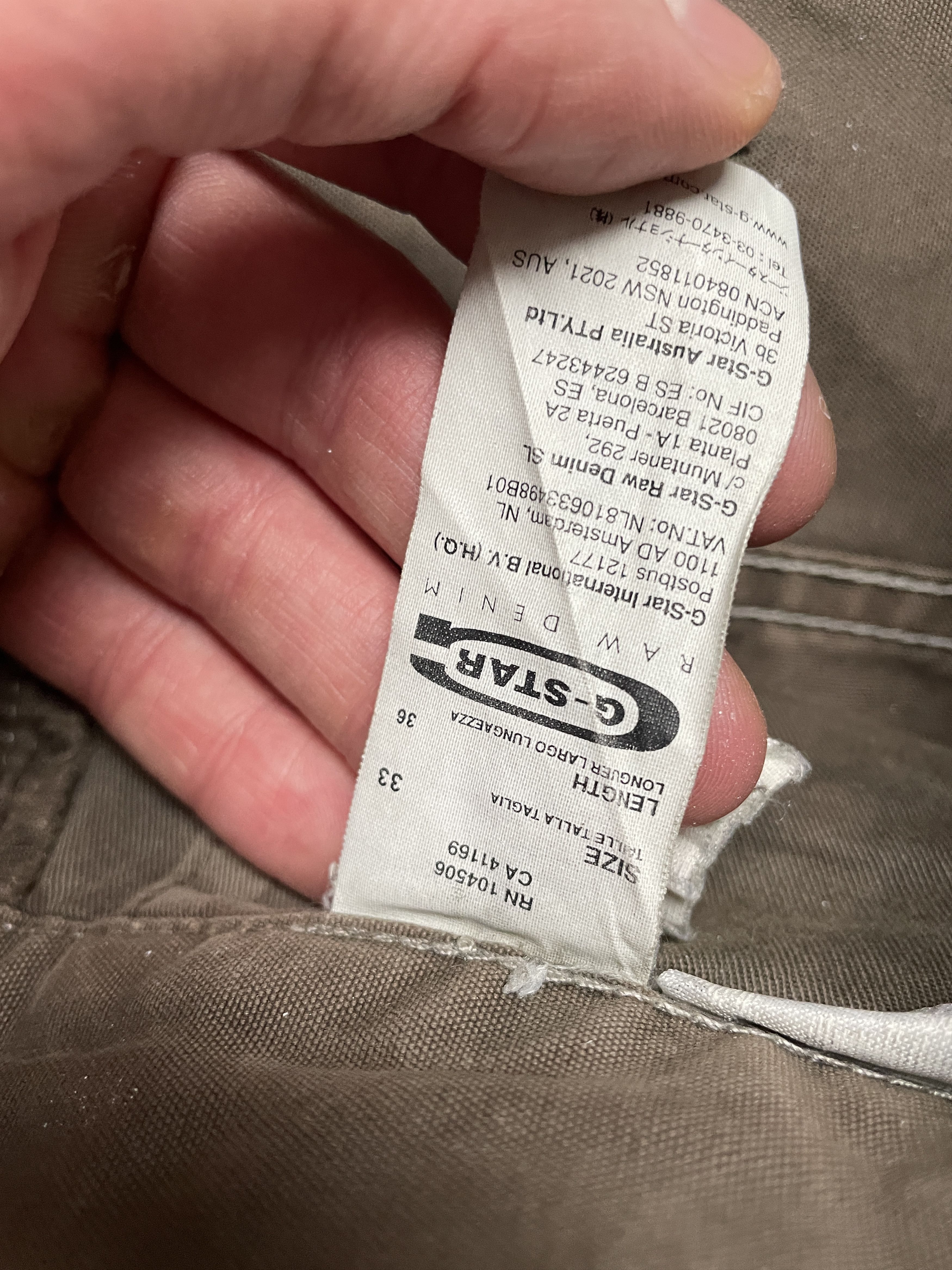 G-Star G-STAR GSTAR RAW DOUBLEKNEE BEIGE BAGGY PANTS Size US 33 - 8 Thumbnail