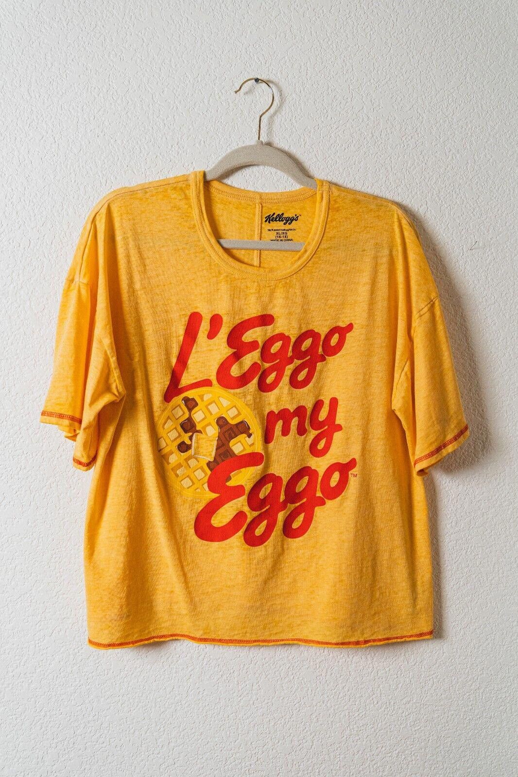 Designer RARE L'Eggo My Eggo Kellogs Waffles XL T-Shirt Top Size ONE SIZE - 1 Thumbnail