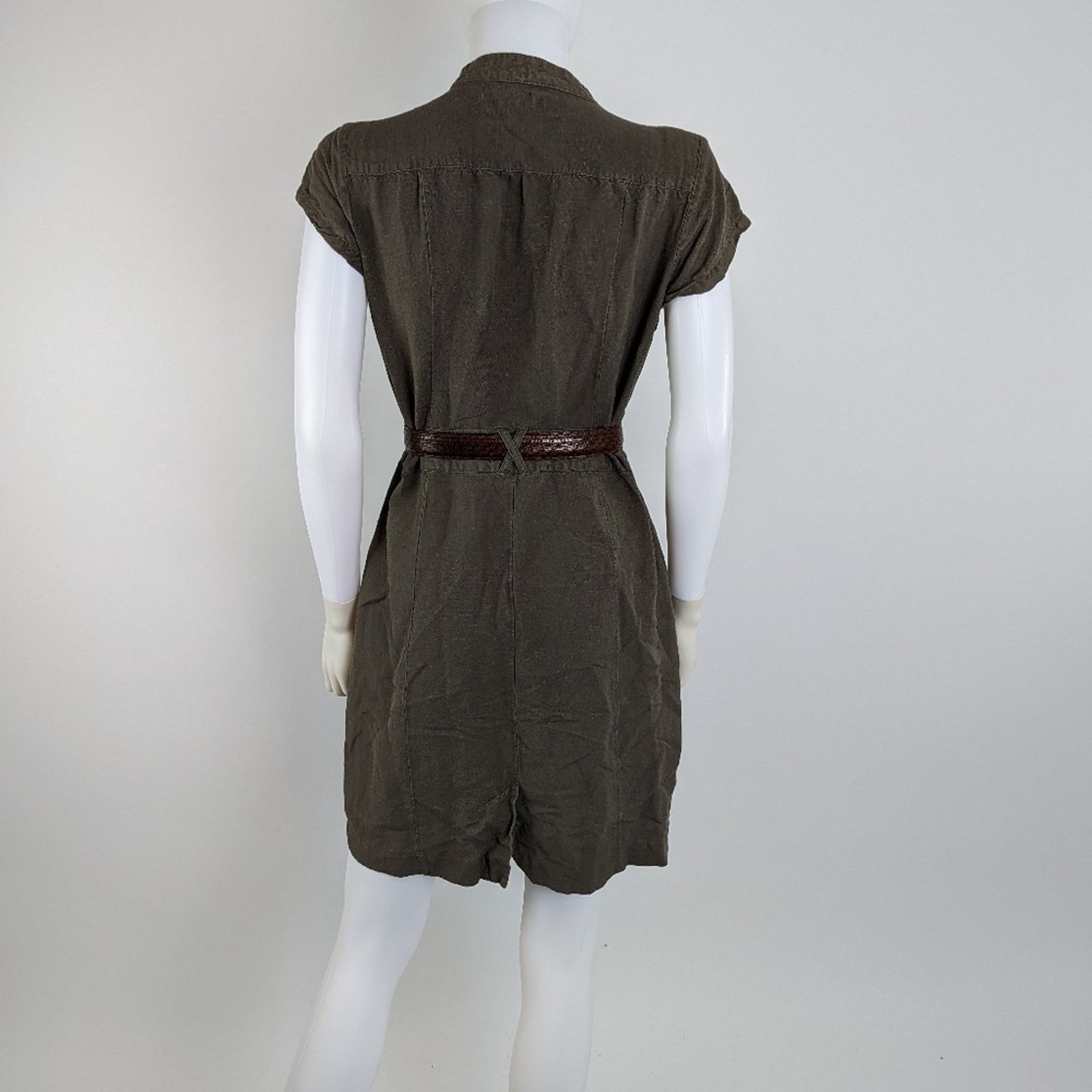 Banana Republic Banana Republic Safari Army Green Cargo Dress 8 Size M / US 6-8 / IT 42-44 - 6 Thumbnail