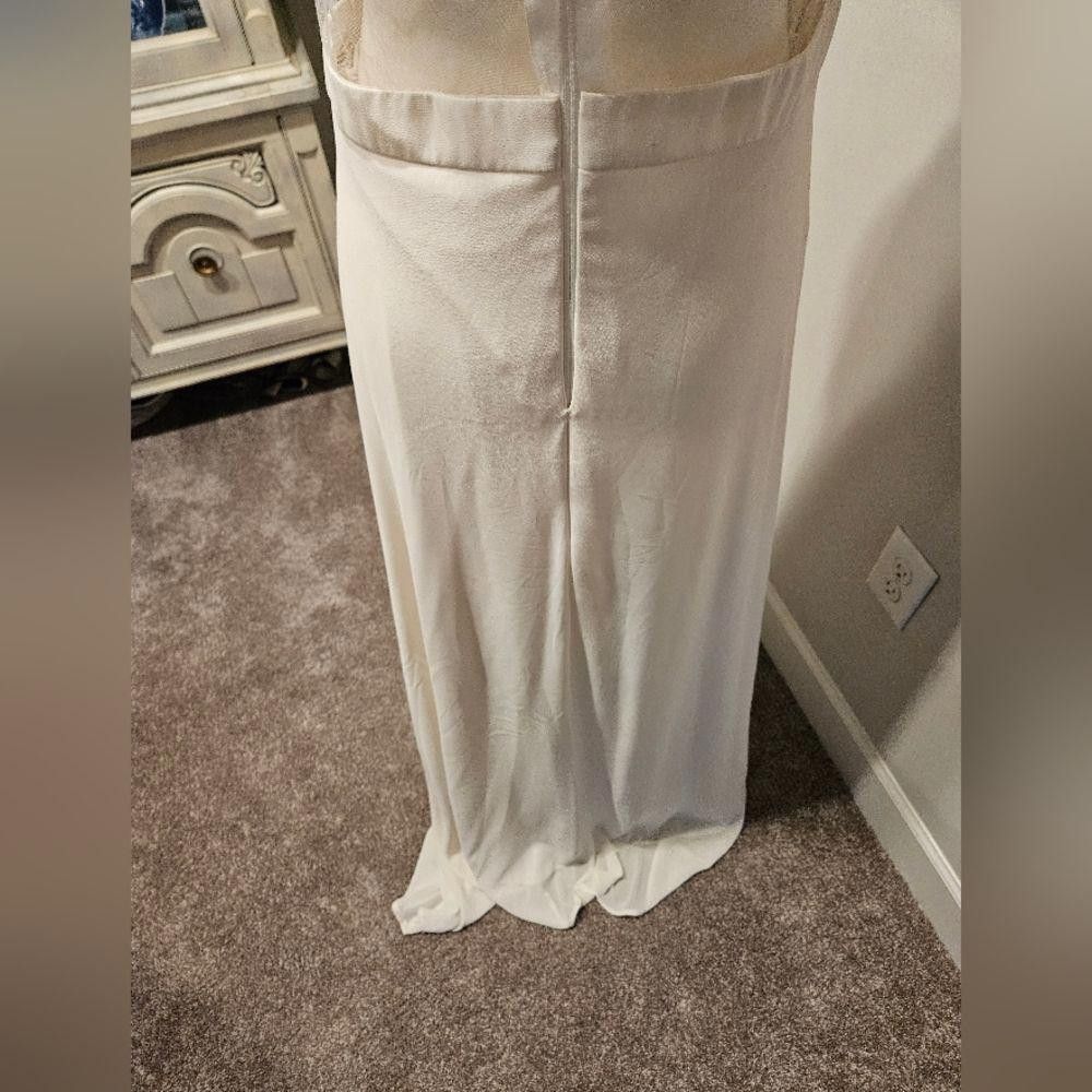 Designer Nwt Soieblu ivory gown with rhinestone detail Size L / US 10 / IT 46 - 5 Thumbnail