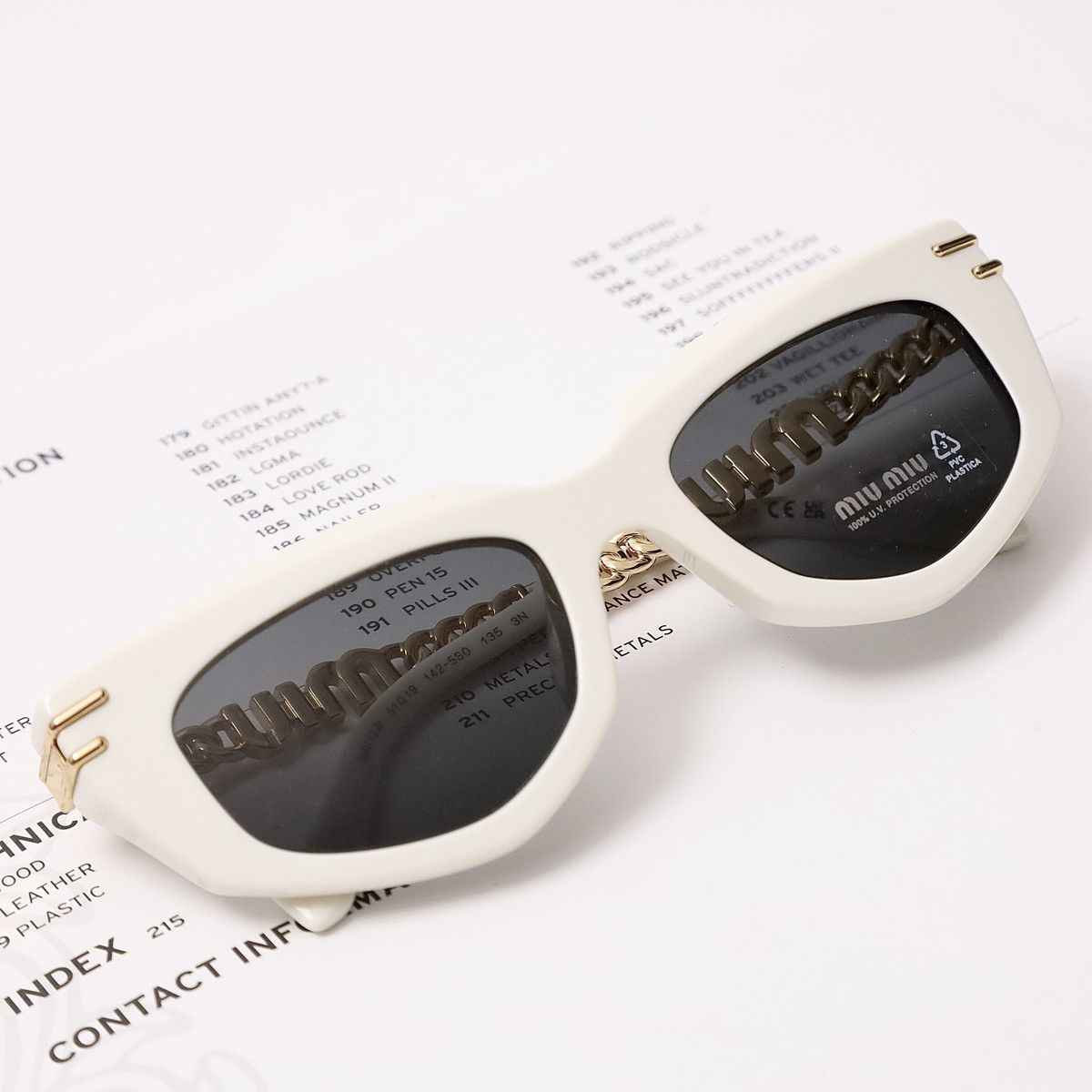 Miu Miu MIU MIU 0MU 12WS SUNGLASSES Size ONE SIZE - 6 Thumbnail