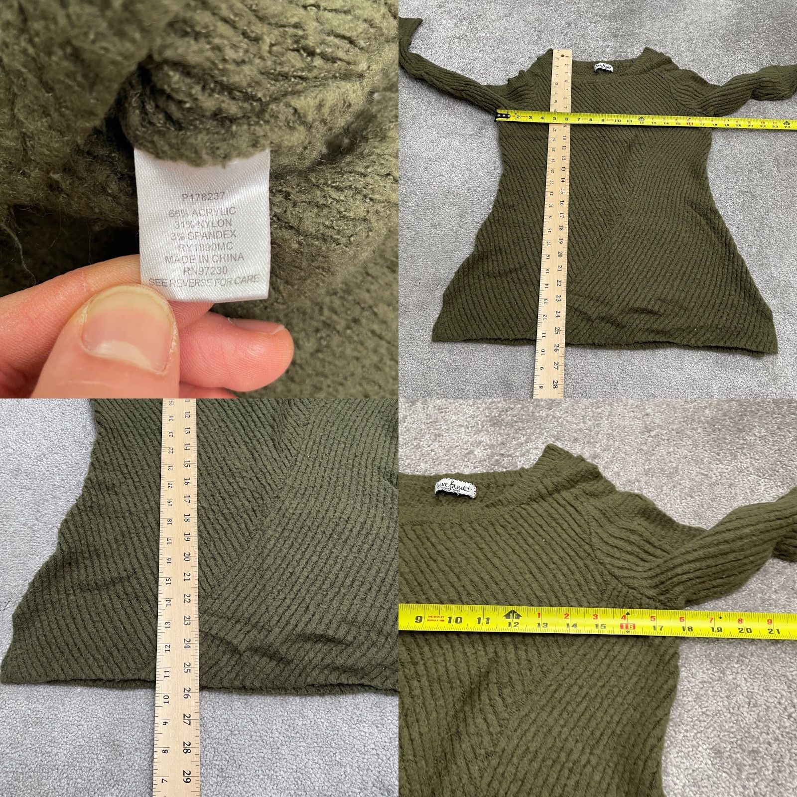 Vintage Cravefame Pullover Sweater Womens Small Green Ladder Sleeve Round Neck Casual Size S / US 4 / IT 40 - 8 Thumbnail