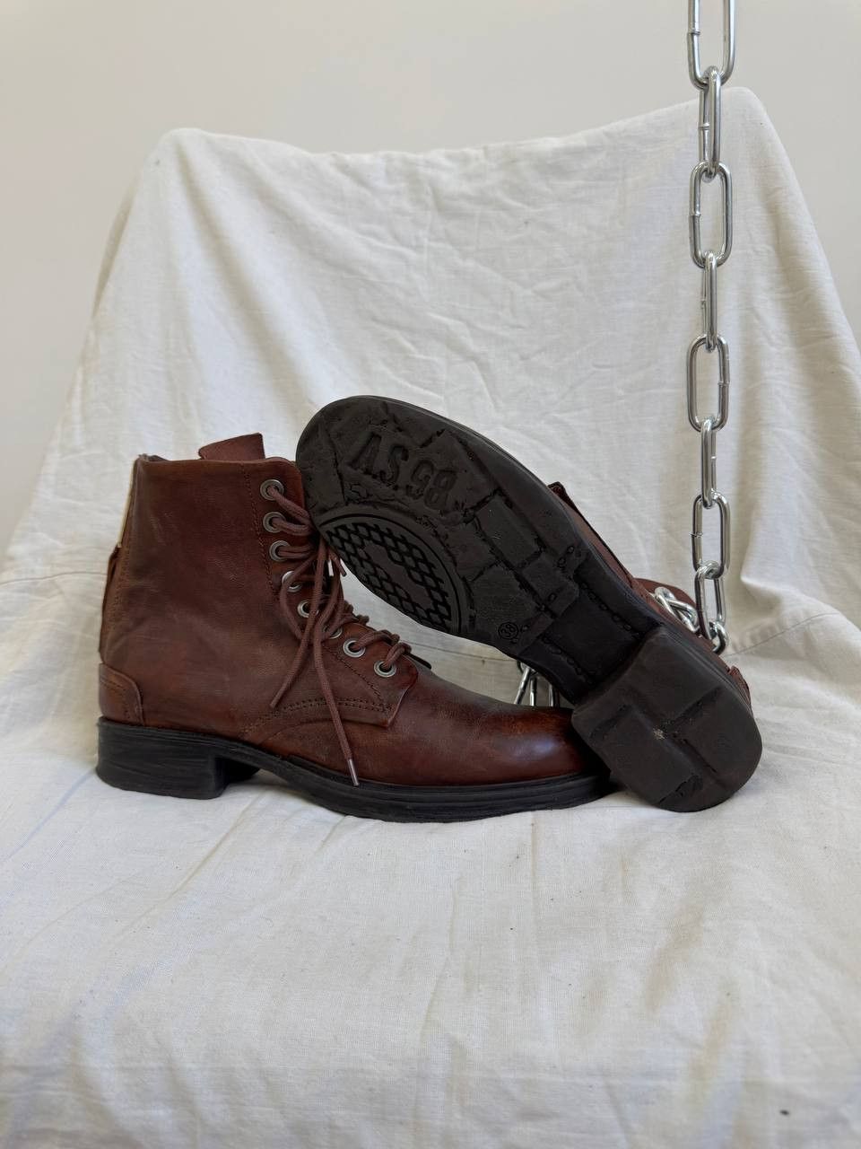 A.S.98 Avant Garde A.S. 98 14th Addiction Style Leather Boots Size US 7 / IT 37 - 3 Thumbnail