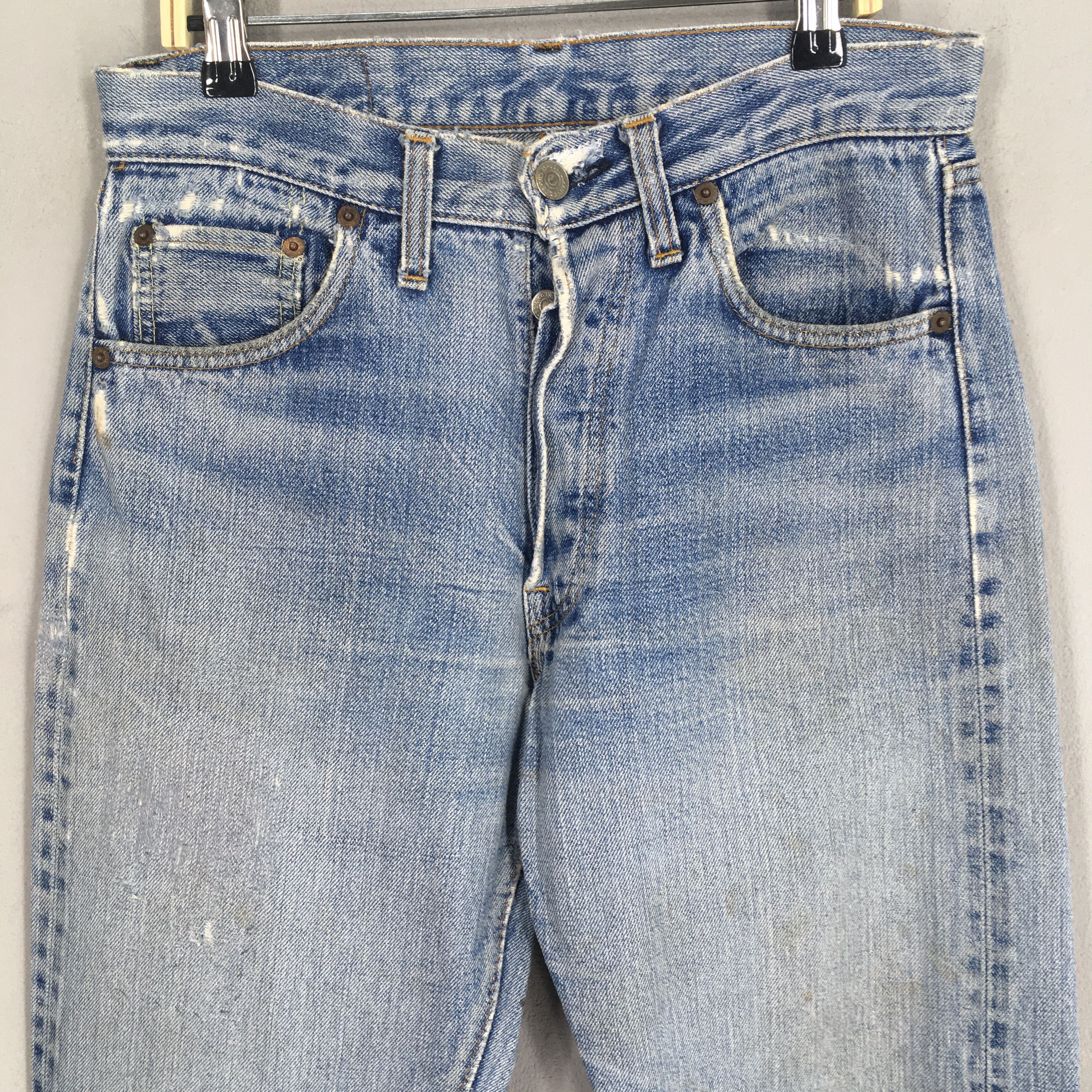 Levi's Size 27x30 Vintage 1970s Levi's 501 Selvedge Jeans S1924 Size 27" / US 4 / IT 40 - 2 Thumbnail