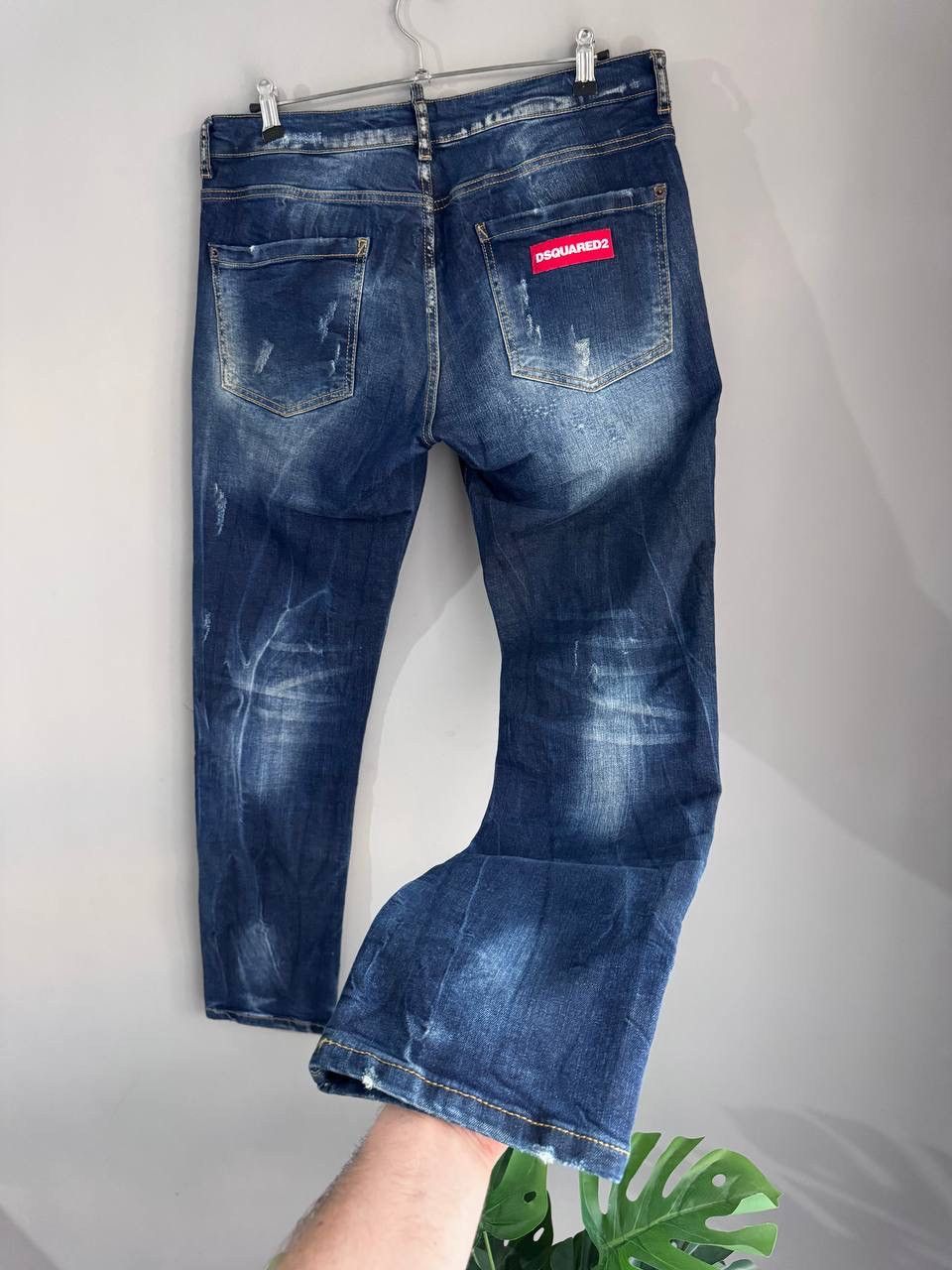 Dsquared2 Dsquared2 Blue Distressed Men's Slim Jeans Size 54 / W35 L32 Size US 35 - 15 Thumbnail